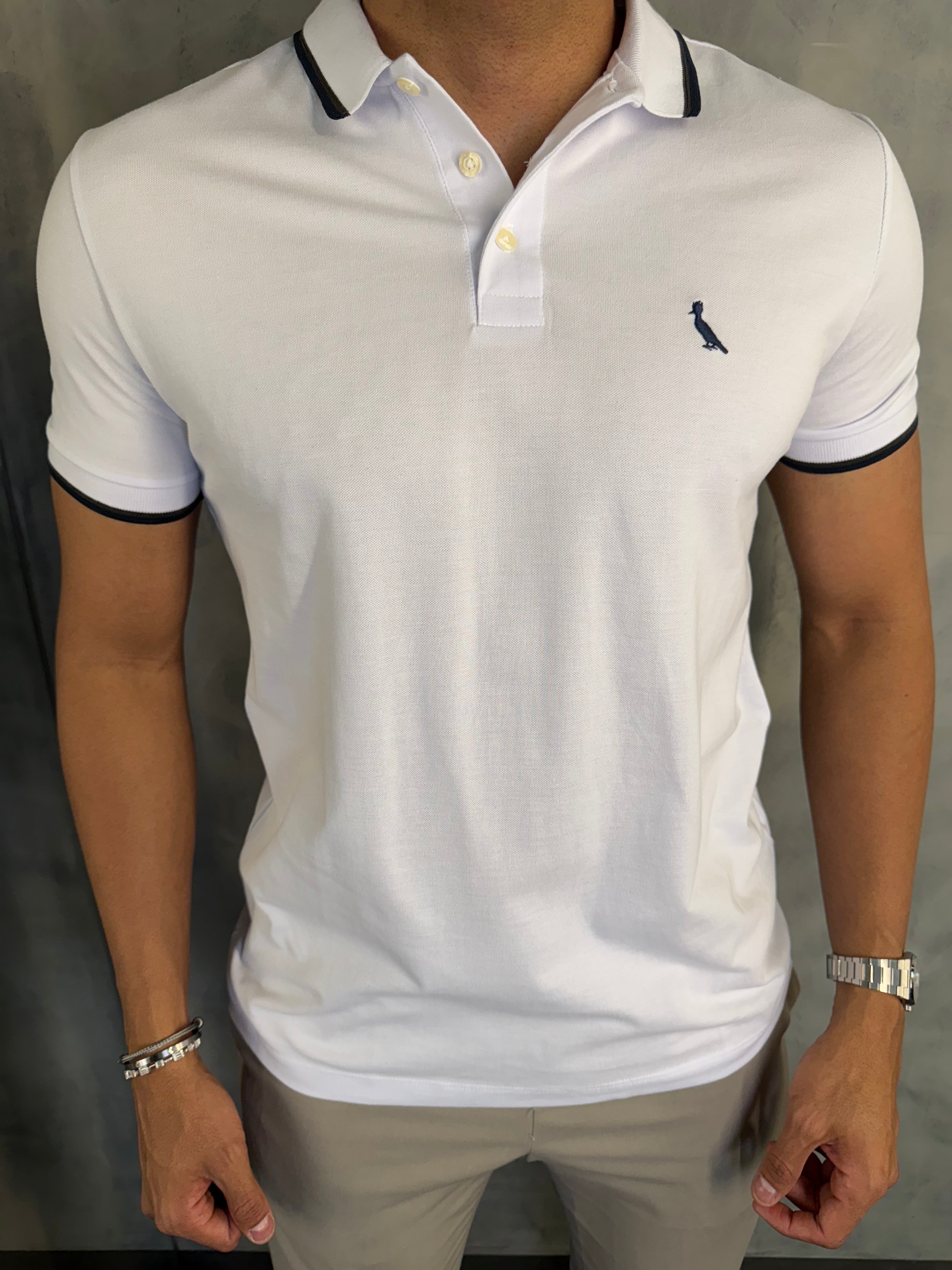 POLO FRISO DUPLO RESERVA BRANCO