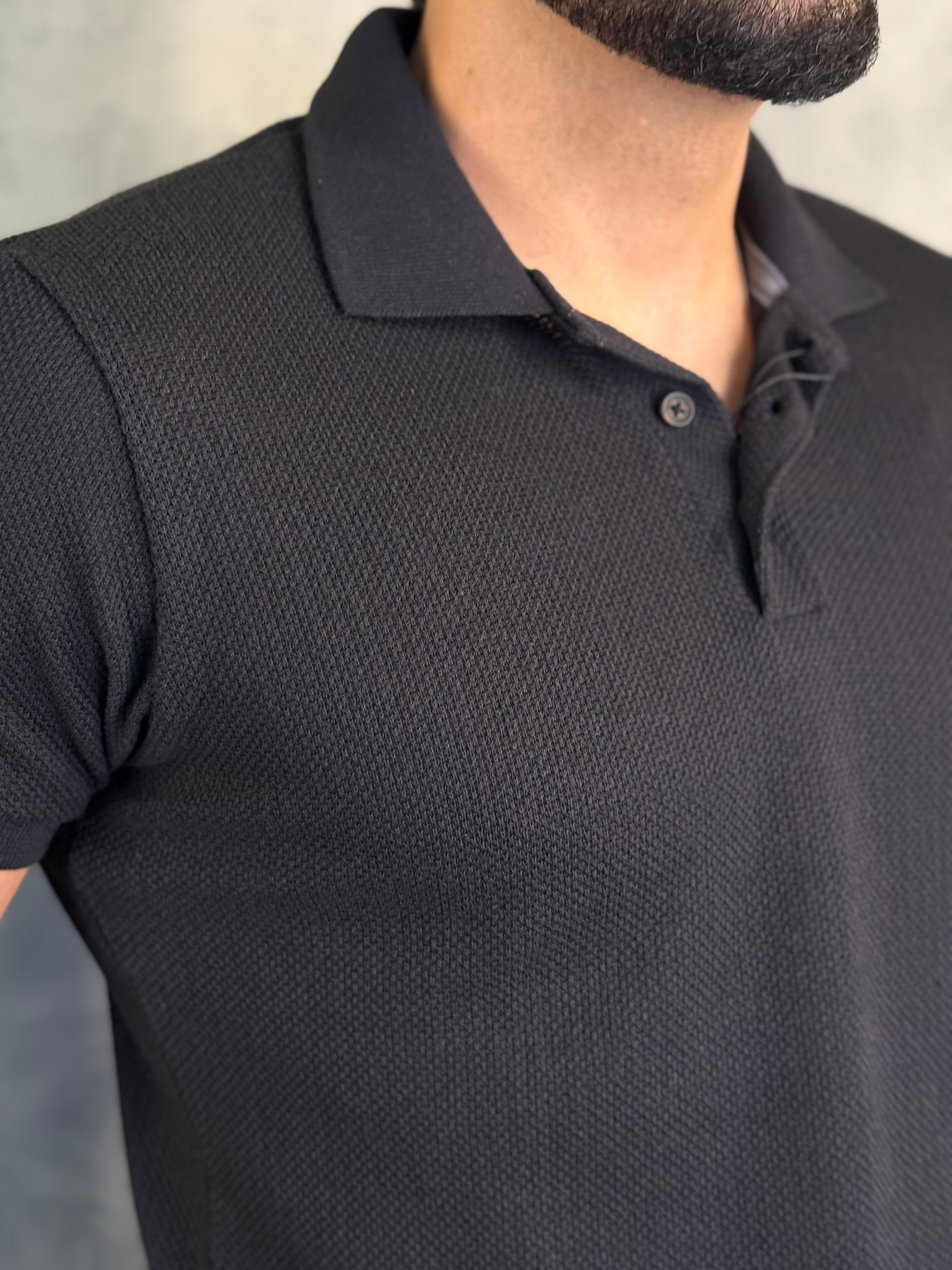 POLO MALHA TRICOT KINGEJOE PRETO