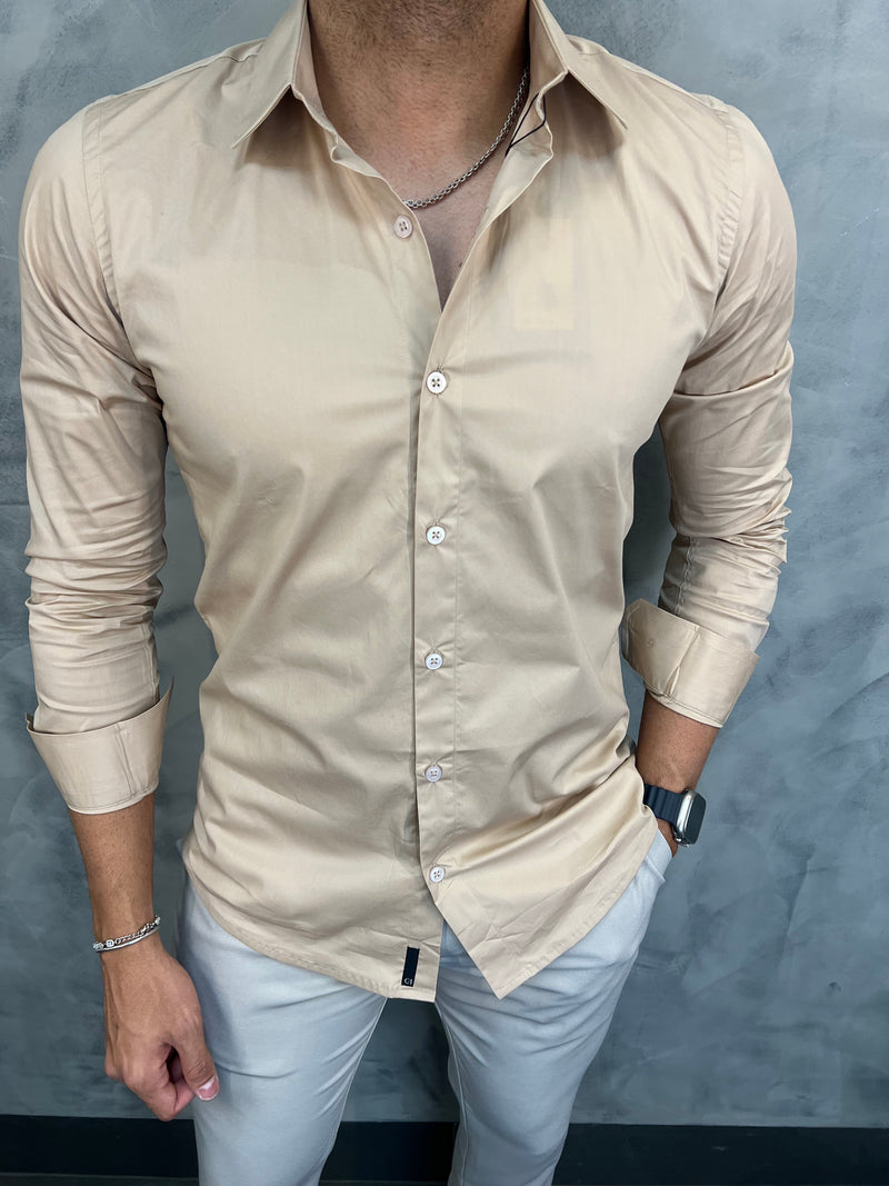 CAMISA M/L TRICOLINE CALLING BEGE