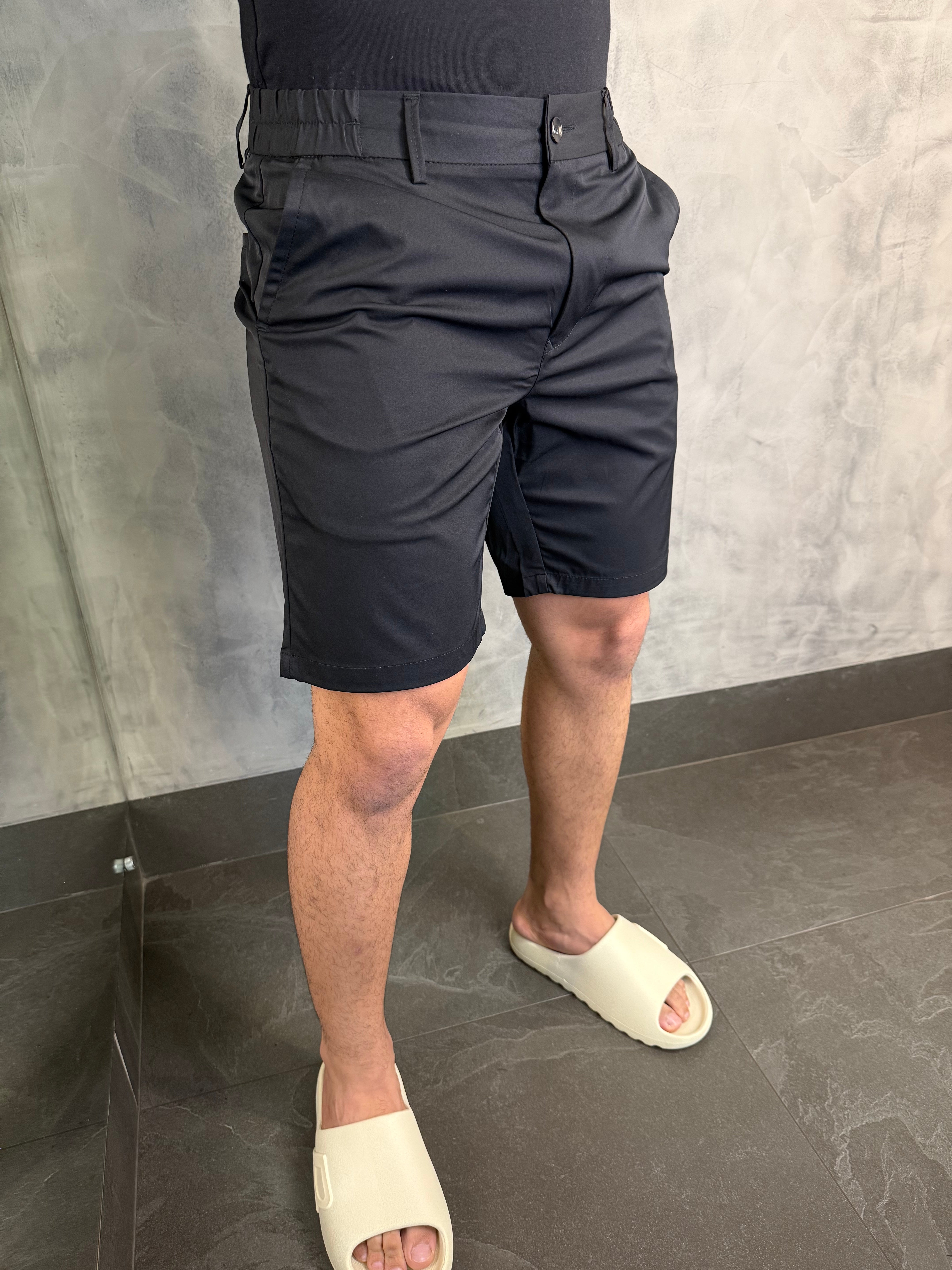 BERMUDA CASUAL-DAY C/ CINTURA ELÁSTICA PONTO H PRETO