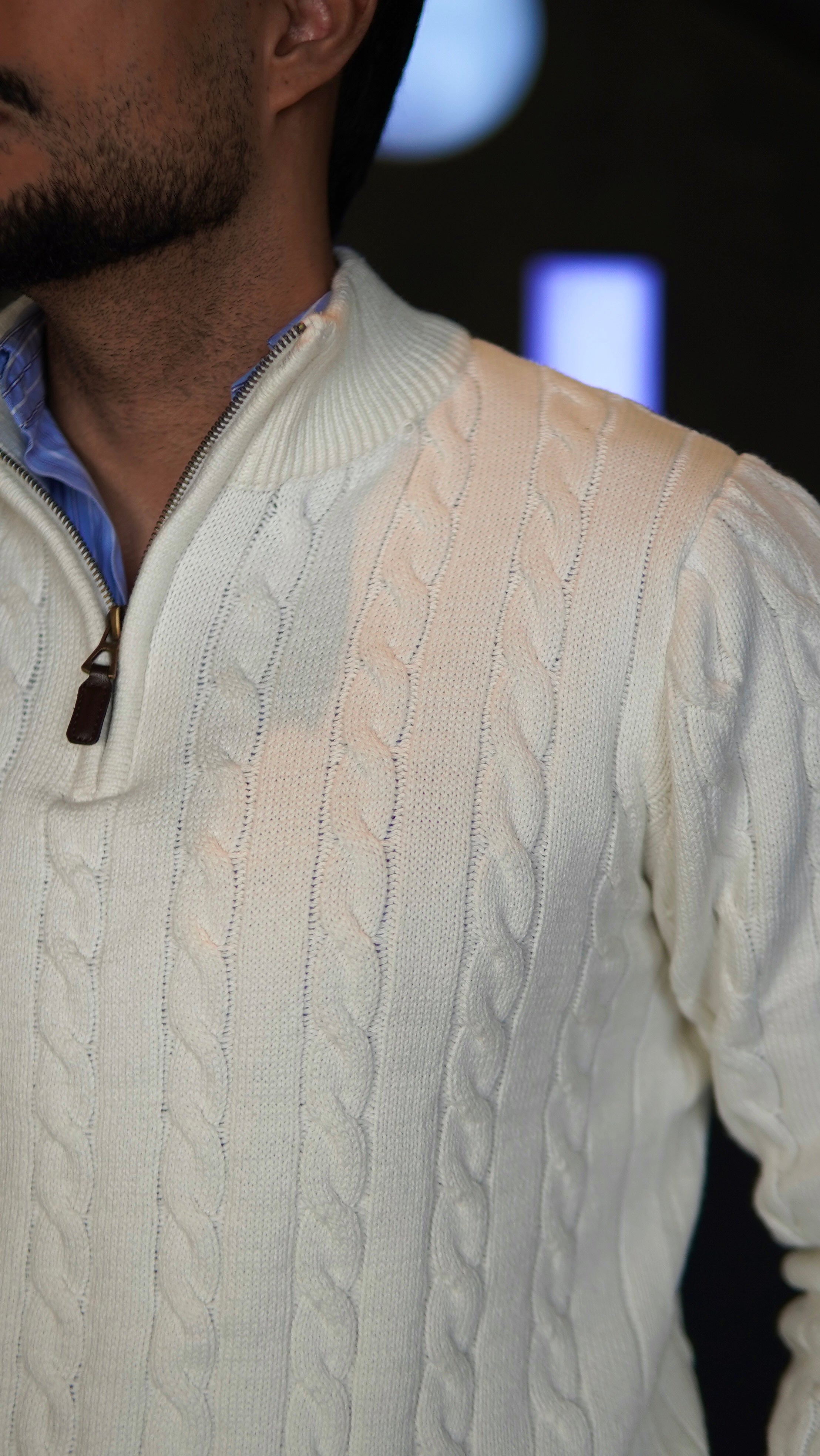 SUETER TRICOT COTTON ANKOR OFF WHITE