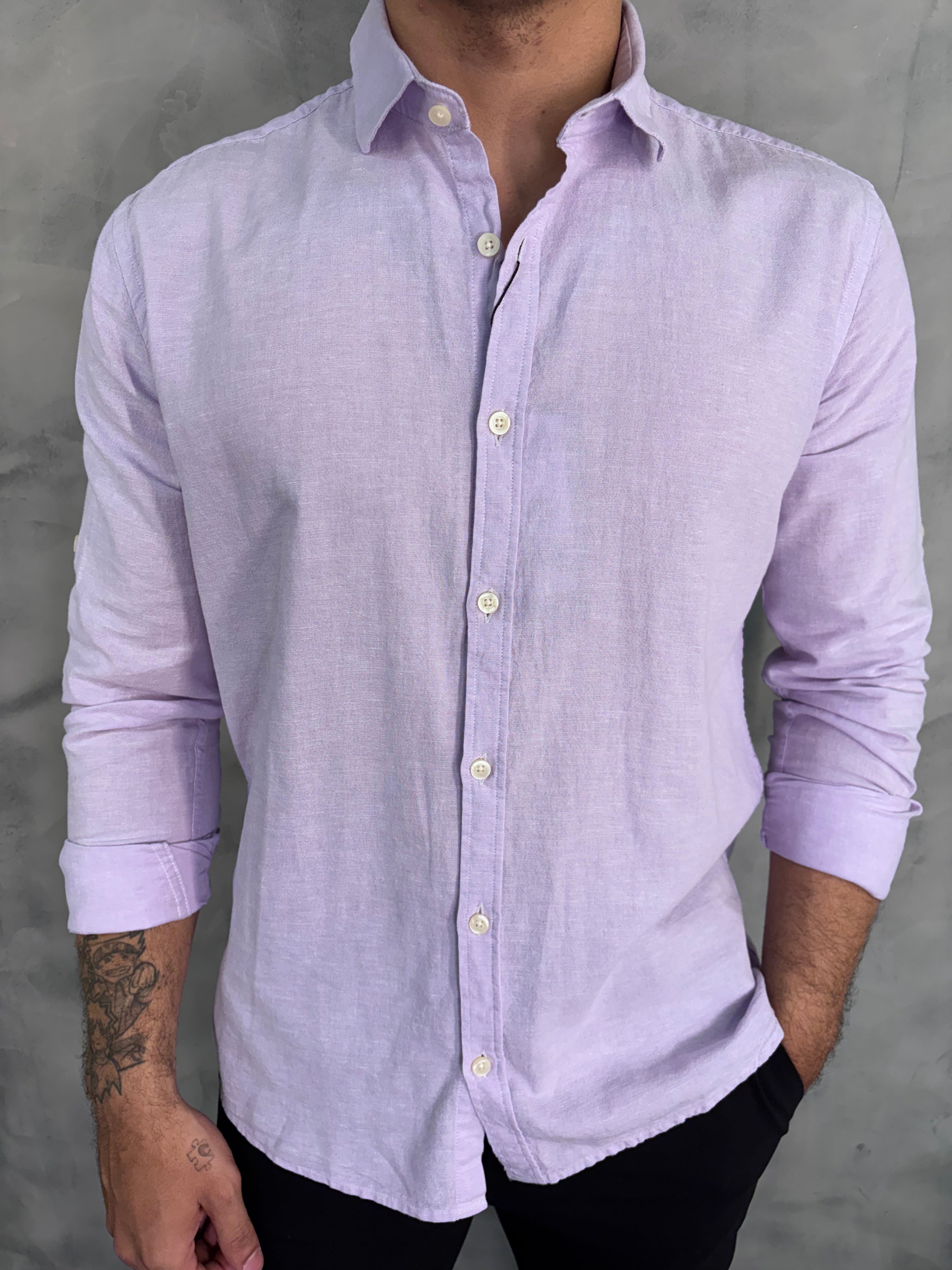 CAMISA M/L MARESIA PONTO H LILÁS