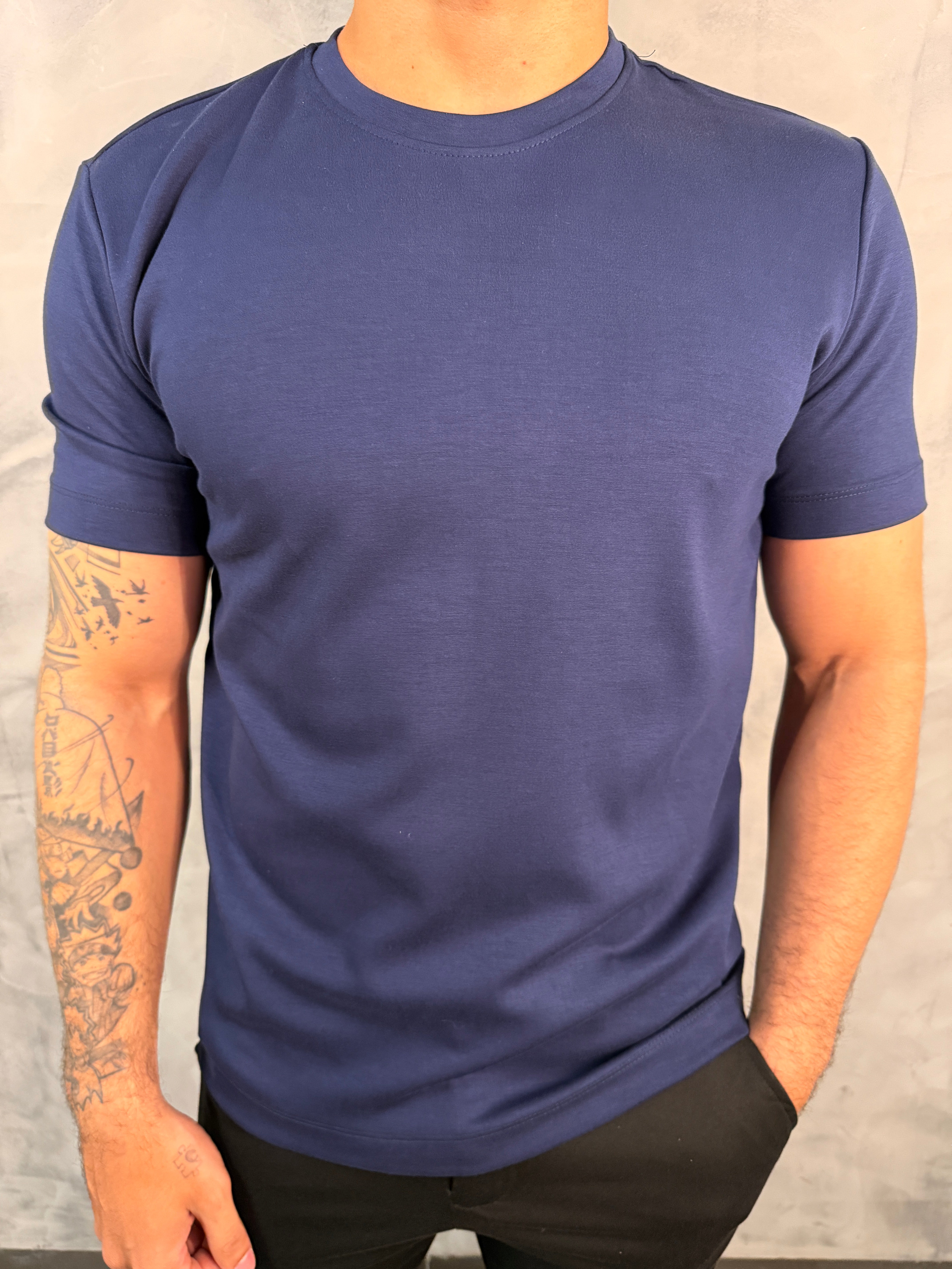 CAMISETA SUEDINE VISCOSE FLEX KINGEJOE MARINHO
