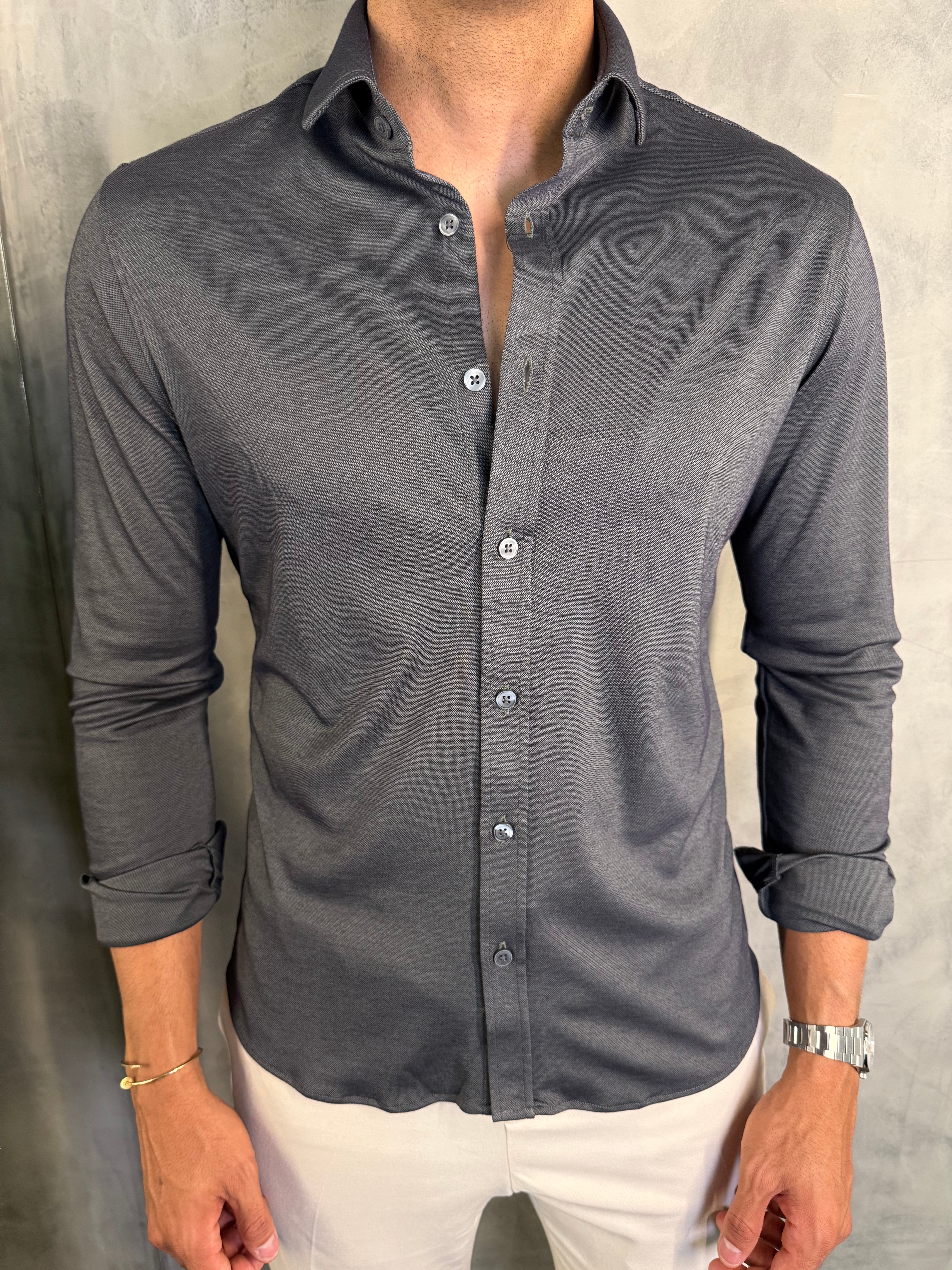 CAMISA M/L ALGODÃO PIMA VERDE MUSGO