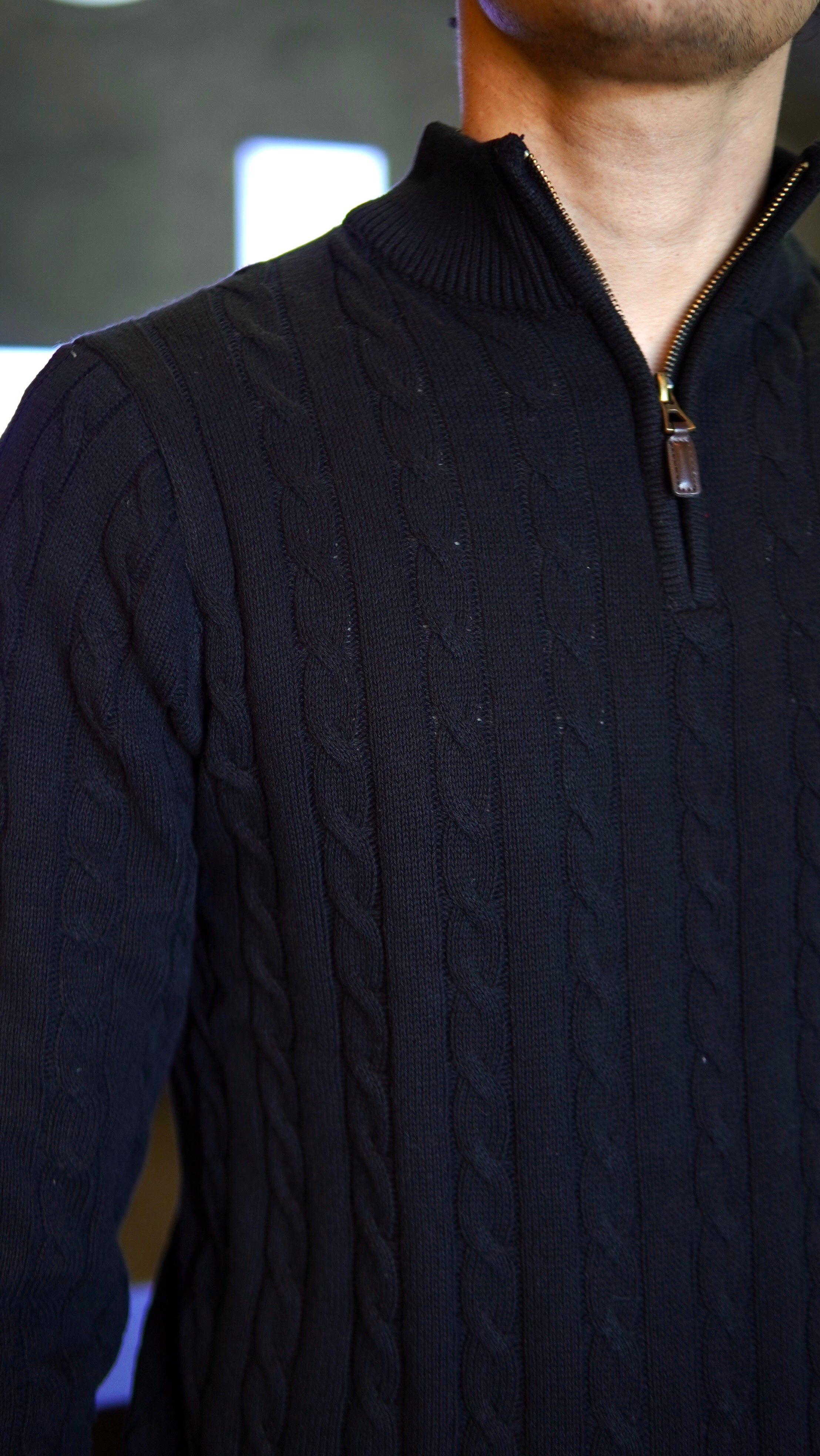 SUETER TRICOT COTTON ANKOR PRETO