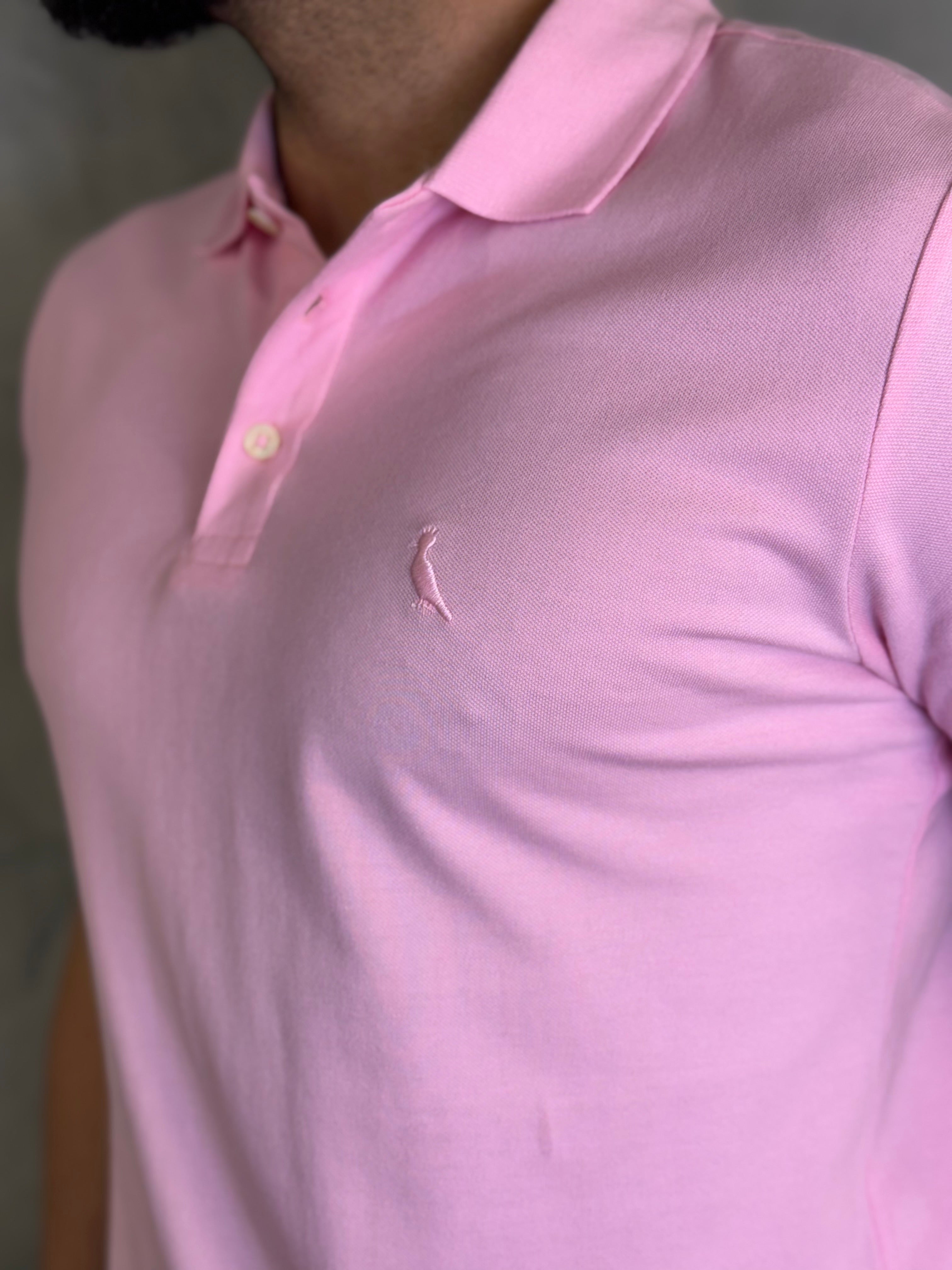 POLO PIQUET CLÁSSICA RSV ROSA CLARO