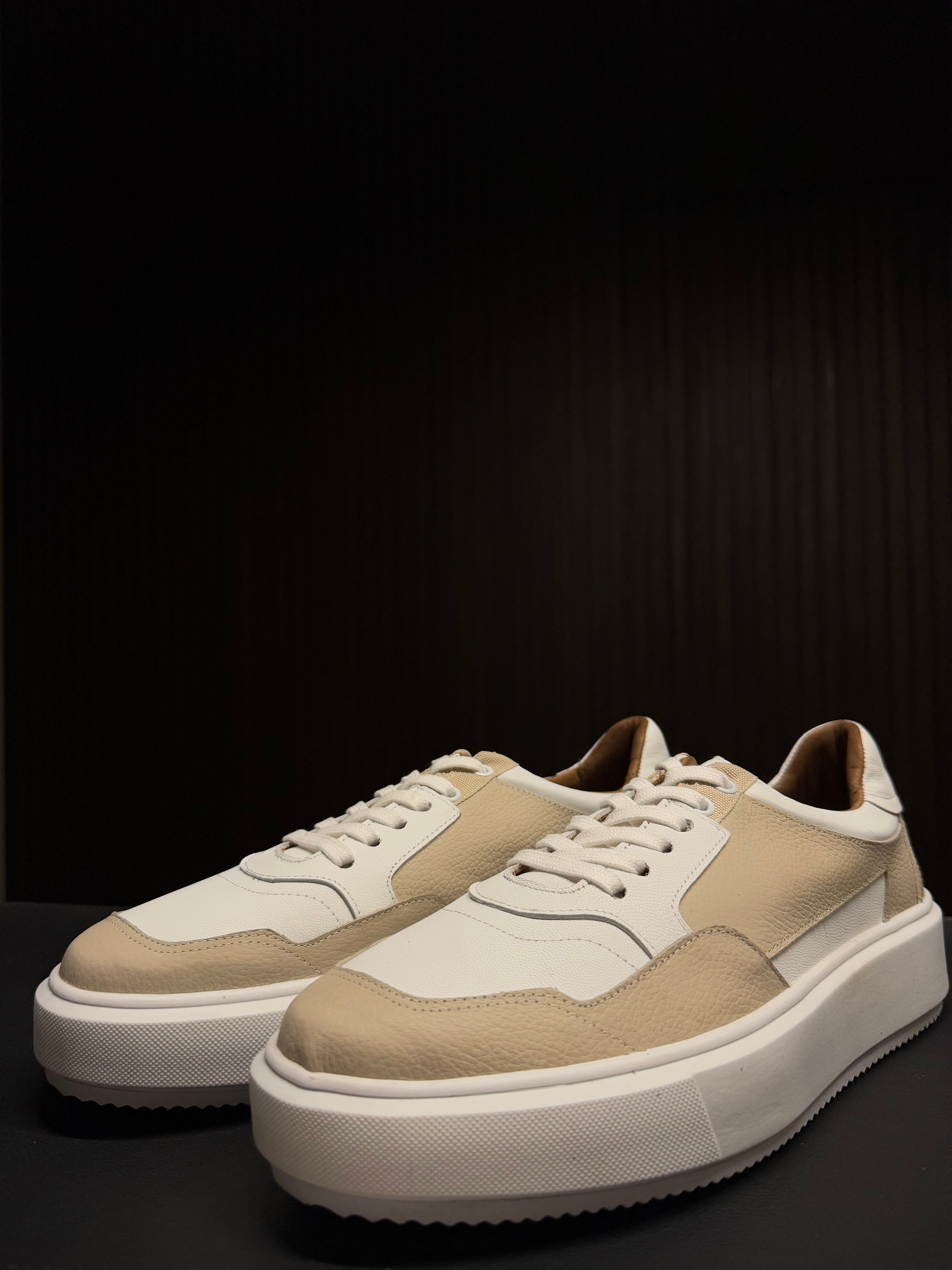 SNEAKER ORION PONTO H BRANCO/BEGE