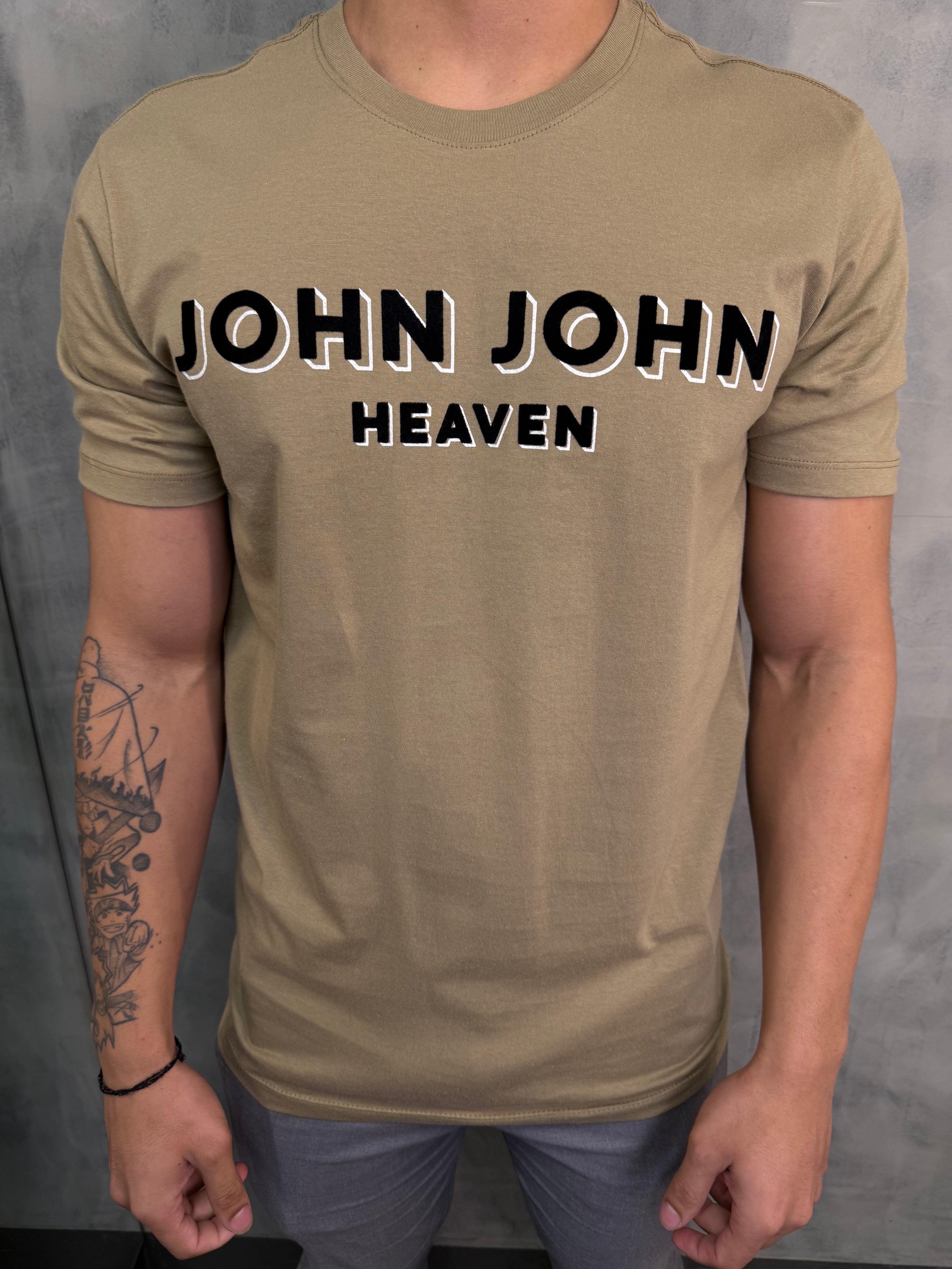 T SHIRT RG OUT OF JOHN JOHN BEGE MÉDIO