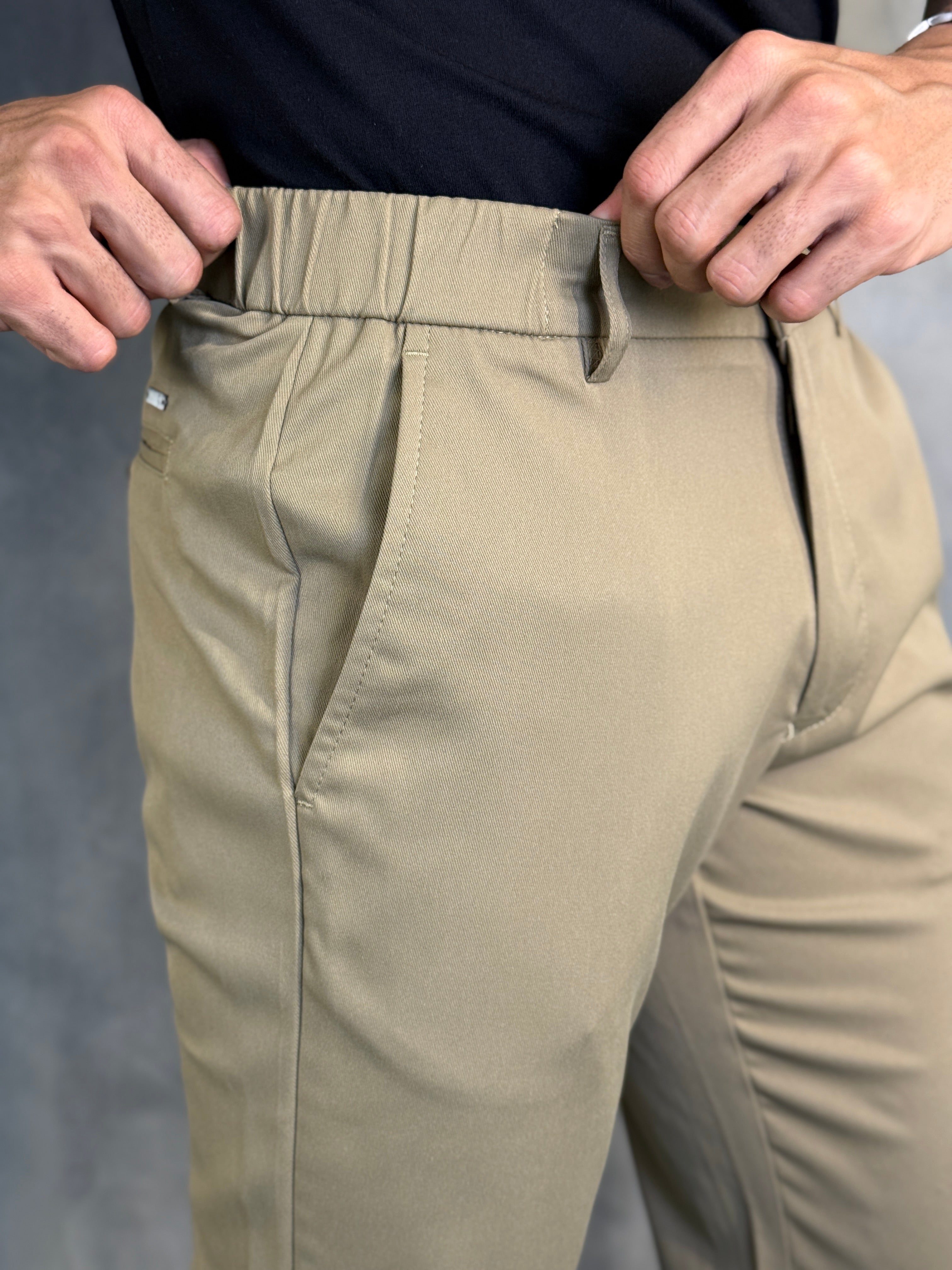 CALÇA ALF. SLIM CÓS ELÁSTICO PONTO H