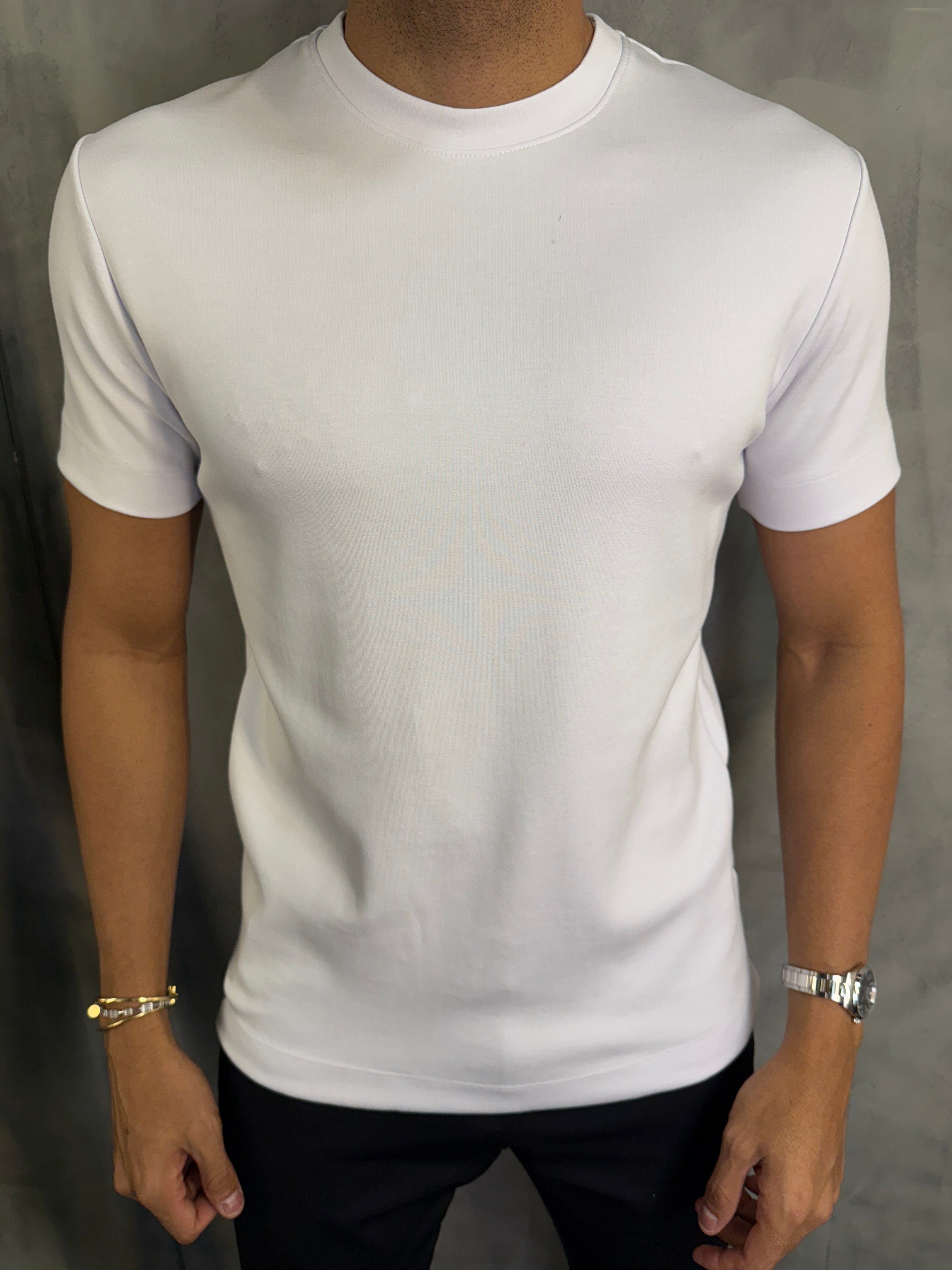 CAMISETA TRAVEL MALHA DUPLA VISCO KINGEJOE BRANCO