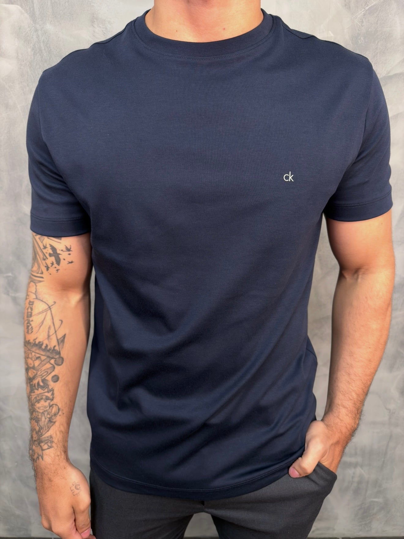 CAMISETA PIMA CALVIN KLEIN MARINHO