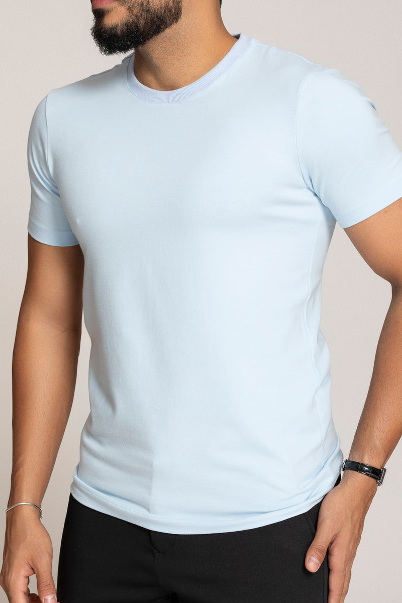 CAMISETA SLIM FIT PONTO H AZUL BB