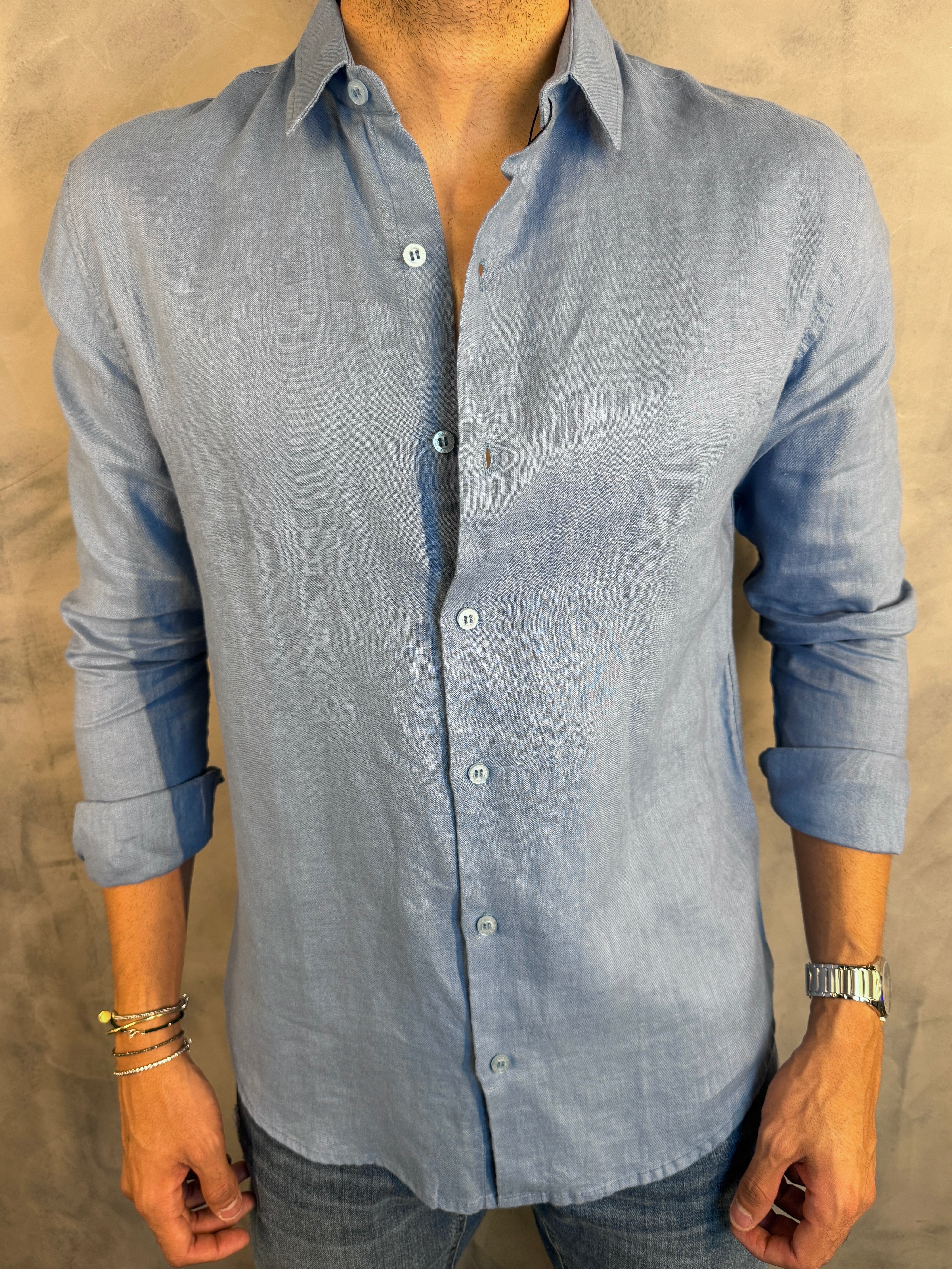 CAMISA M/L OASIS PURO LINHO PONTO H