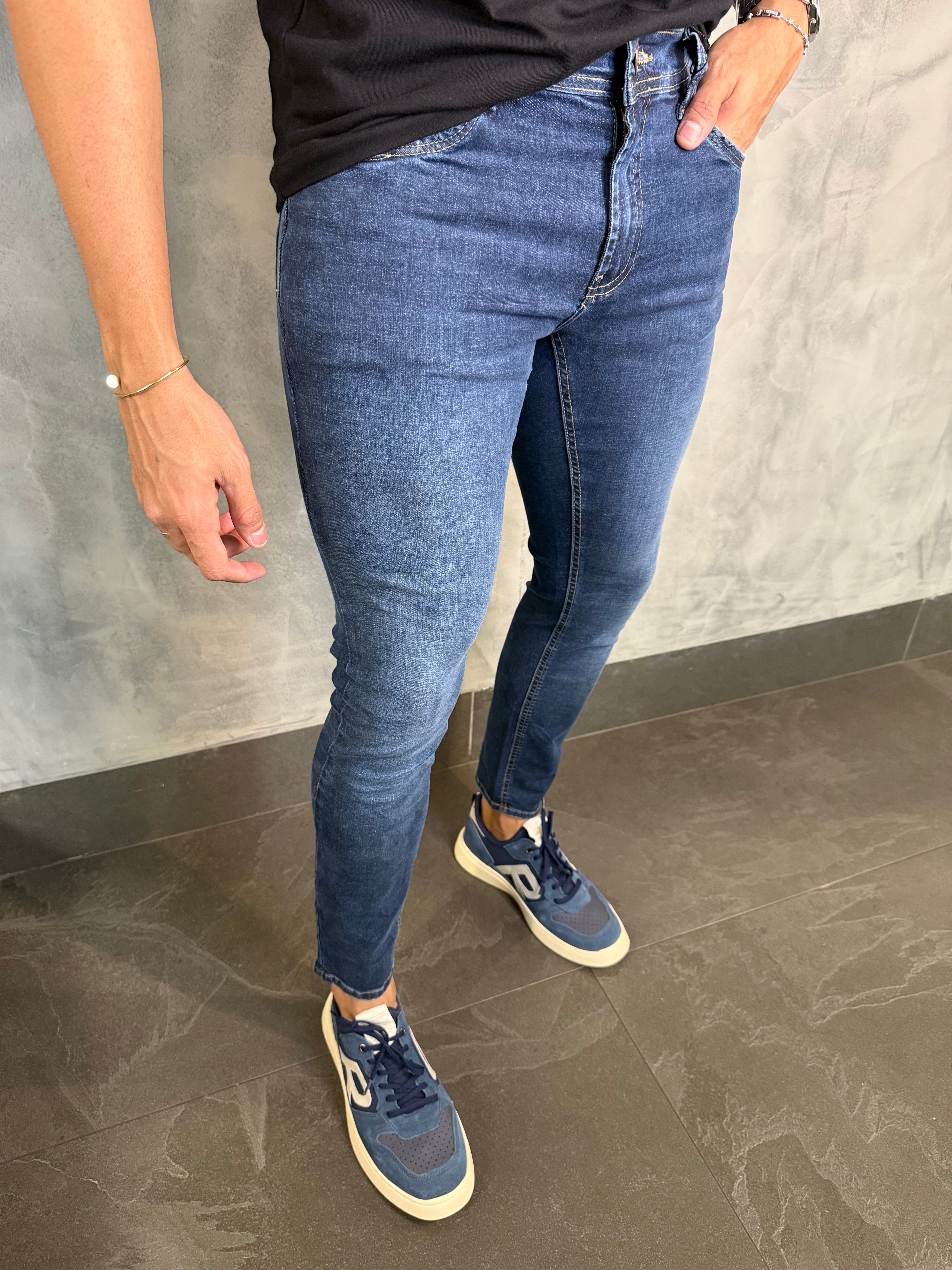 CALÇA JEANS SKINNY CROPPED SW DLZ AZUL ESCURO