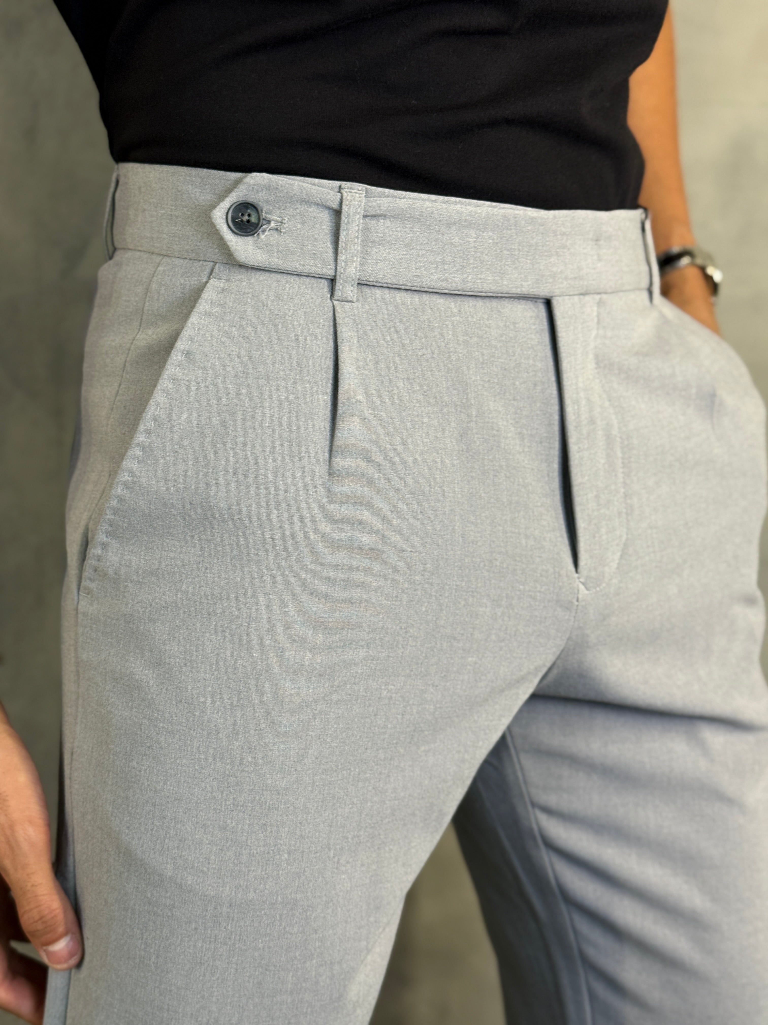 CALÇA ALF. LOOSE BOTÃO PASSANTE PONTO H