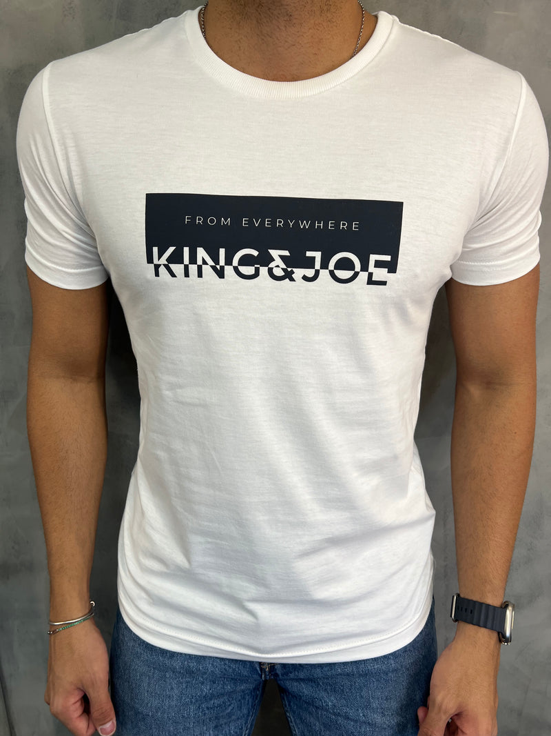 CAMISETA ESTAMPADA LOGOMANIA KINGEJOE OFF WHITE