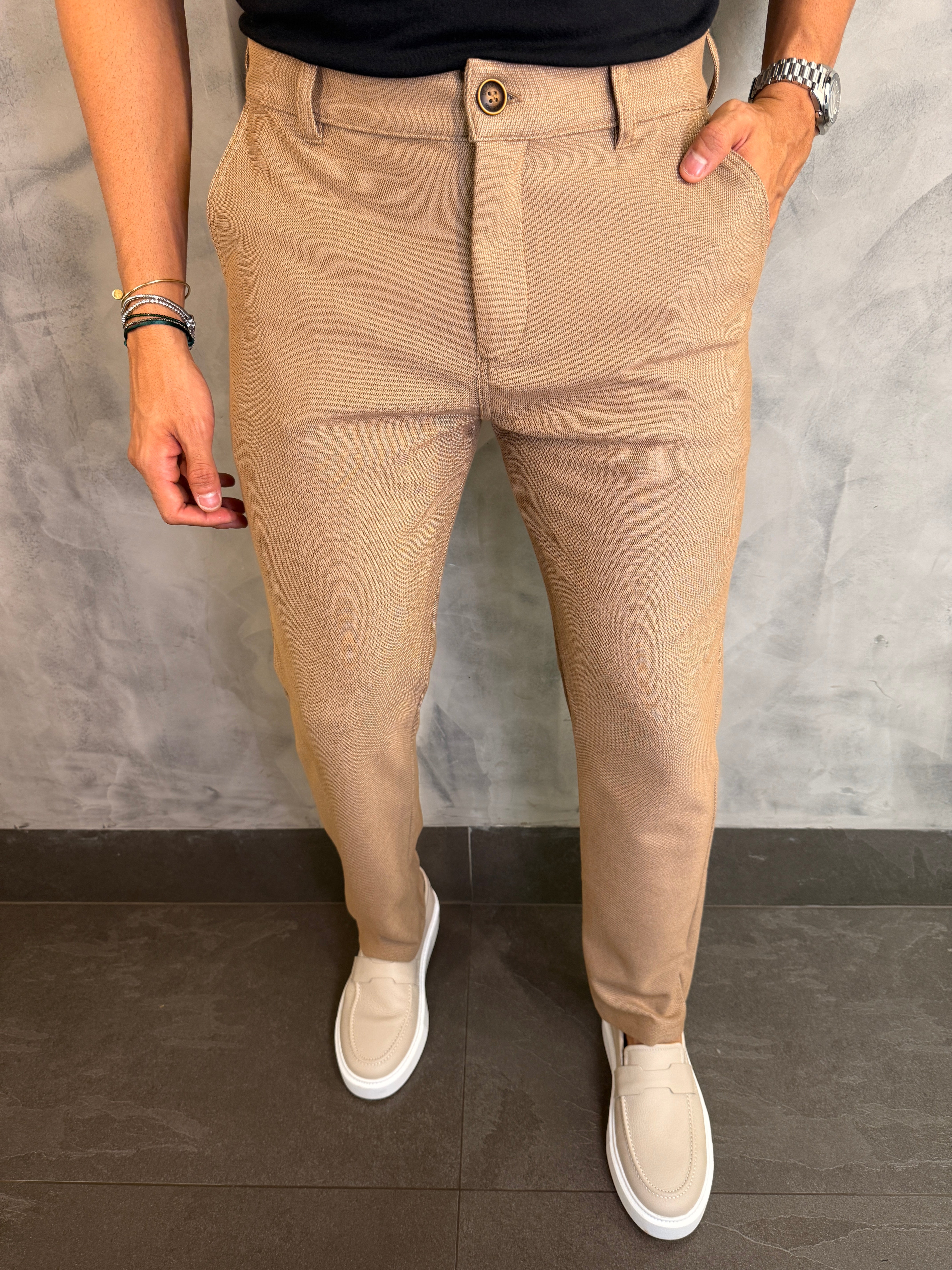 CALÇA DE MALHA DLZ MARROM TEDDY