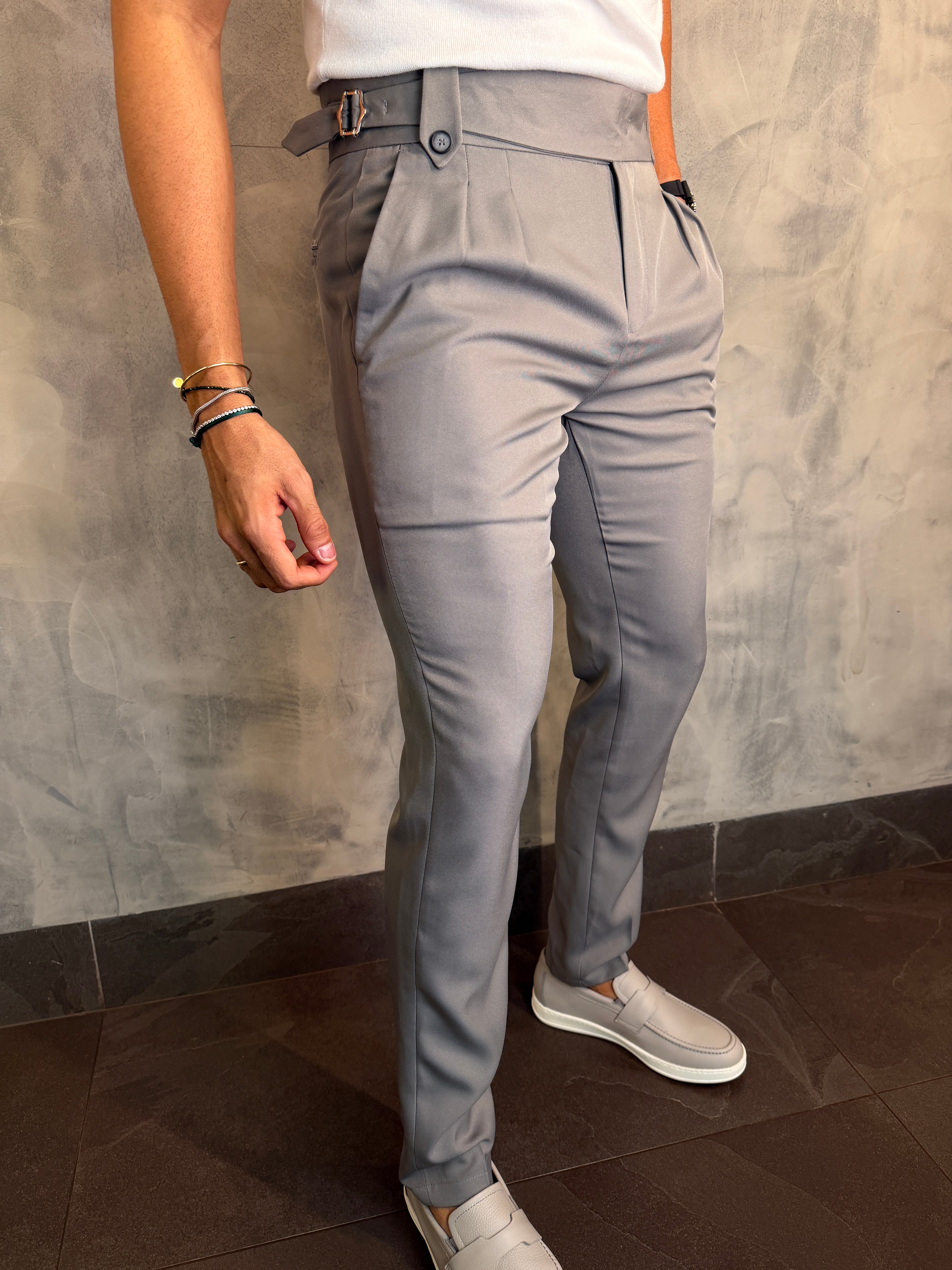 CALÇA ALF. GURKHA LISBOA PONTO H CINZA