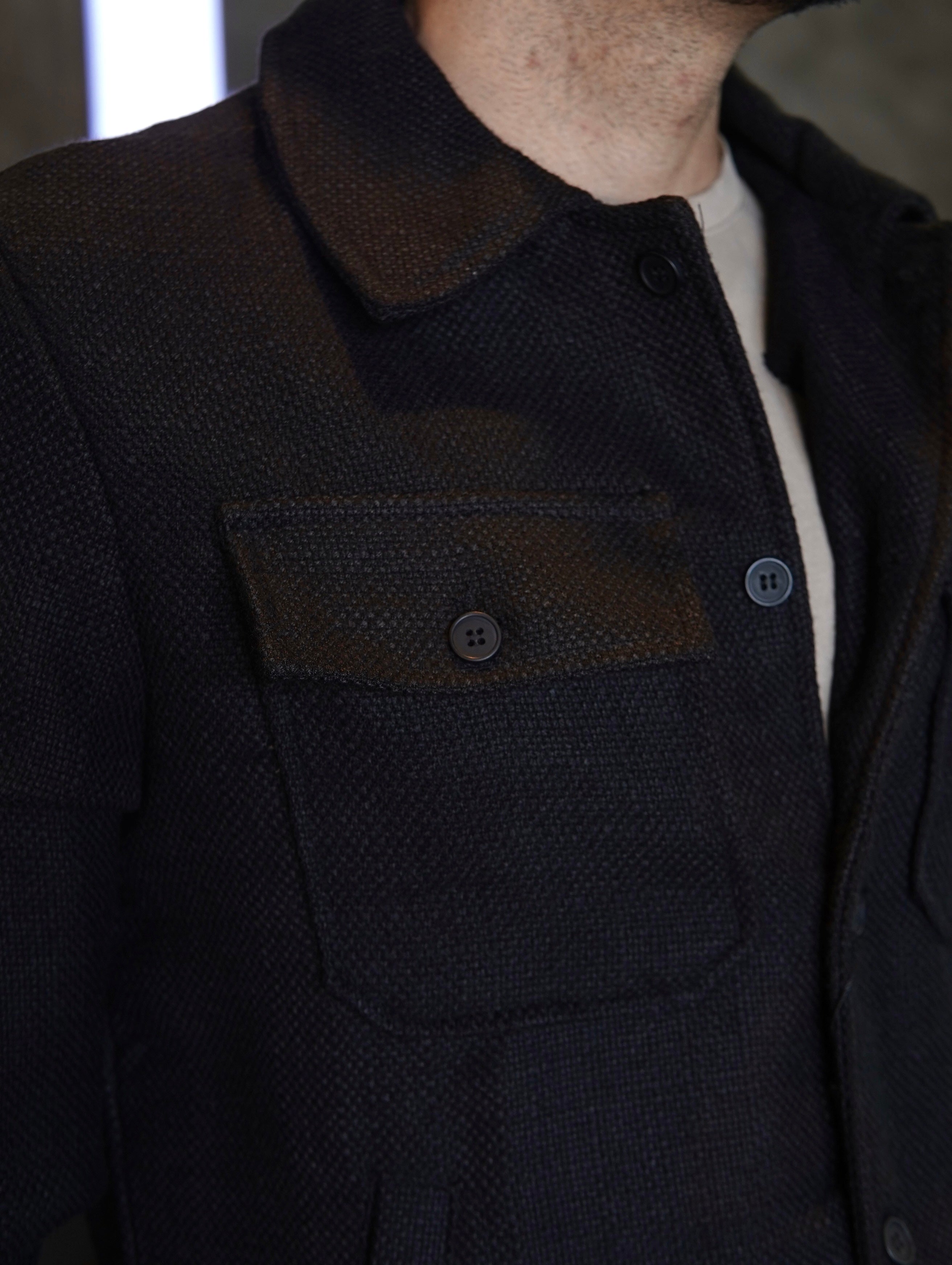 CAMISA M/L OVERSHIRT TRICOT PONTO H