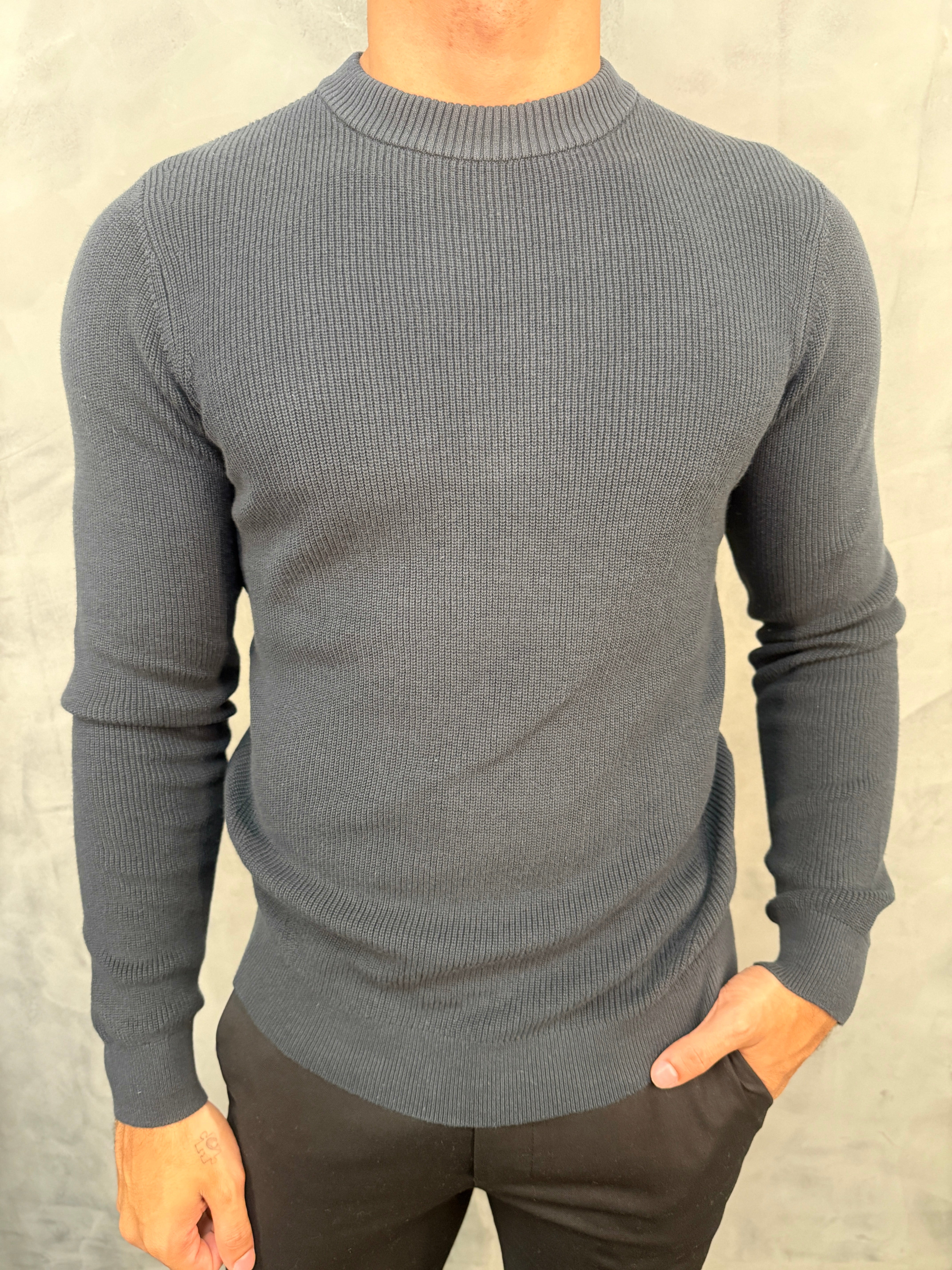 SUETER TRICOT TEXTURA ALGODÃO PONTO H