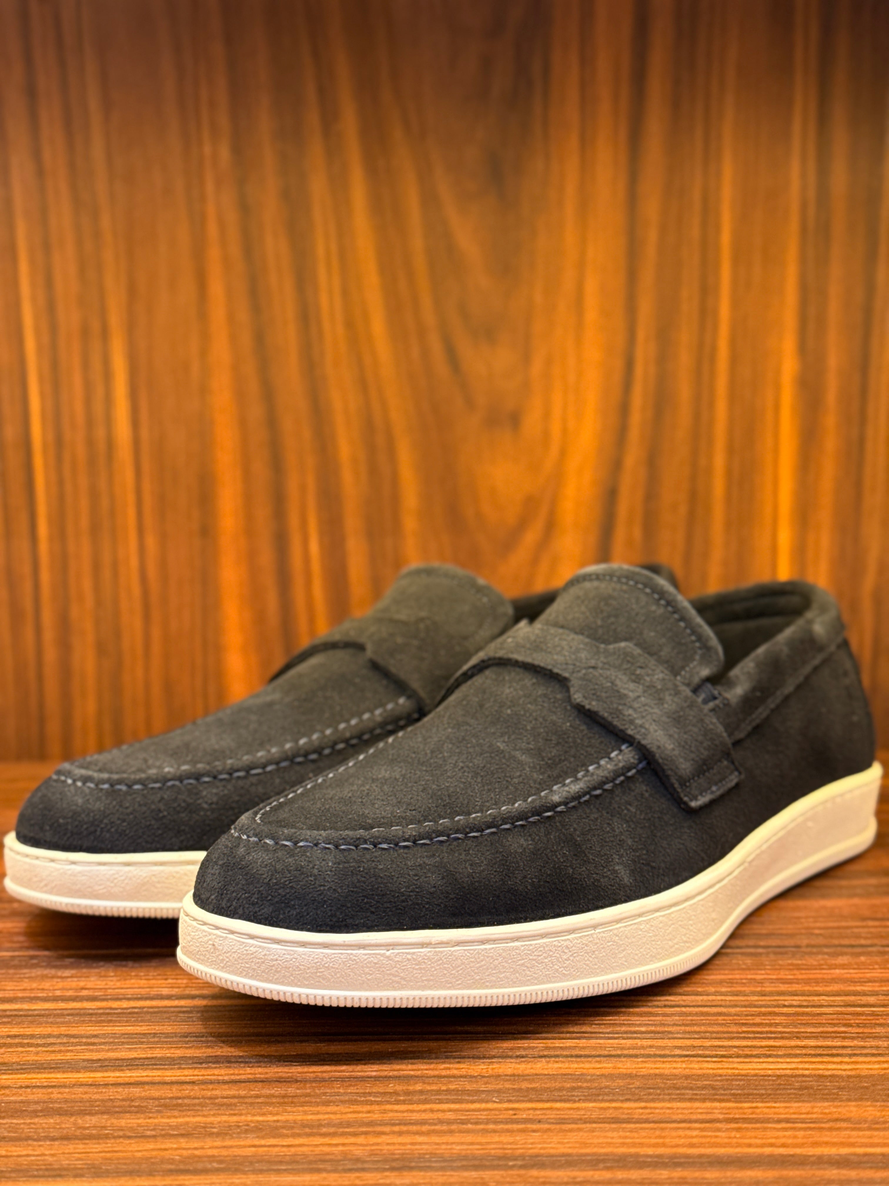 SLIP ON HORUS SUMMER CAMURÇA PONTO H AZUL MARINHO