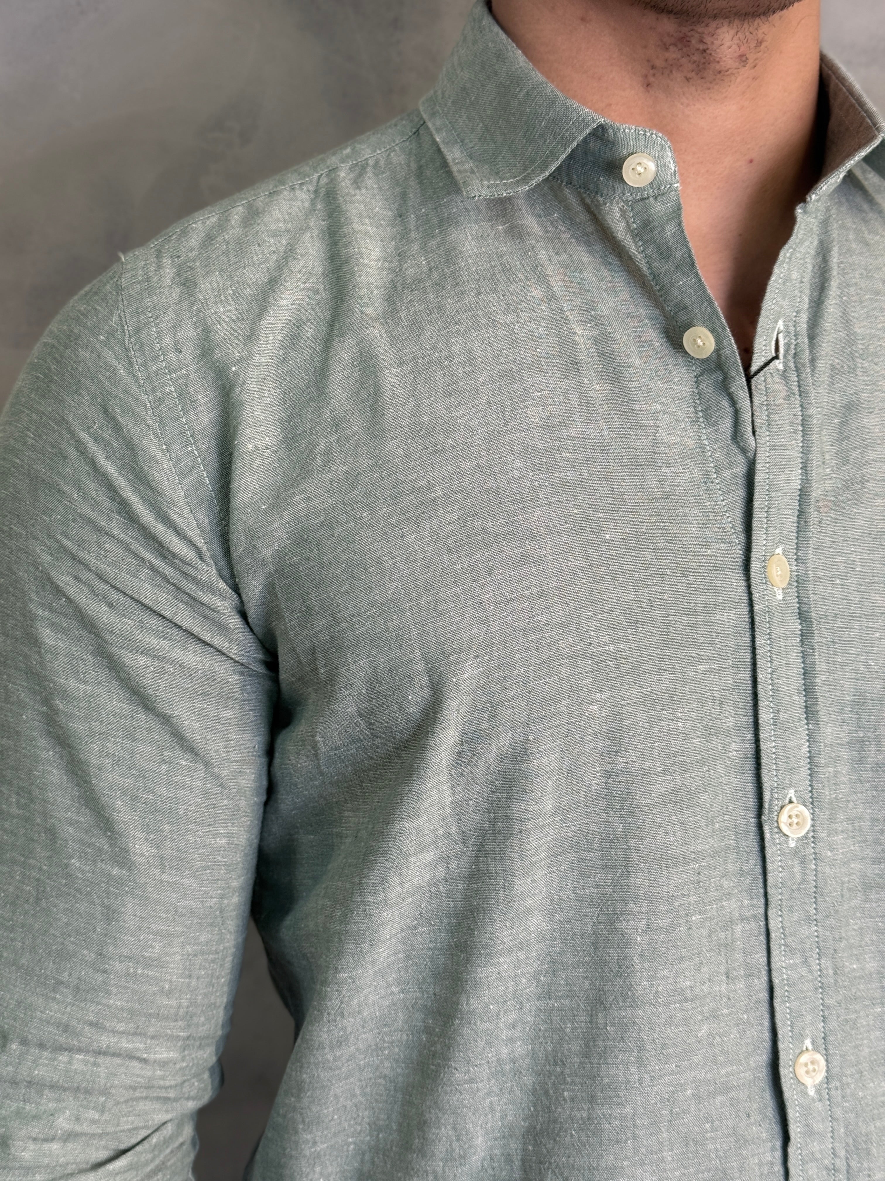 CAMISA M/L MARESIA PONTO H VERDE MENTA