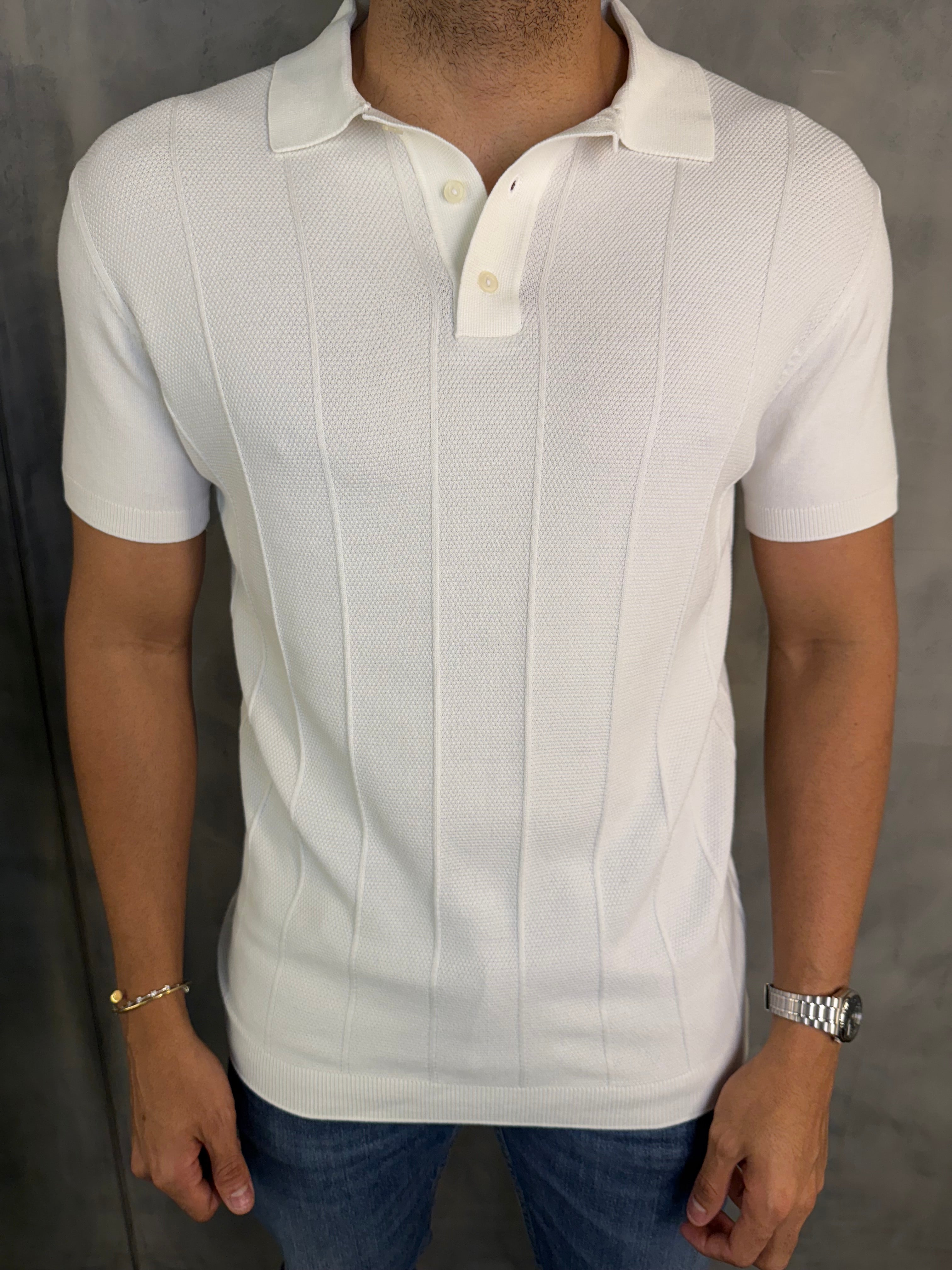 POLO FRISO PONTO H BRANCO