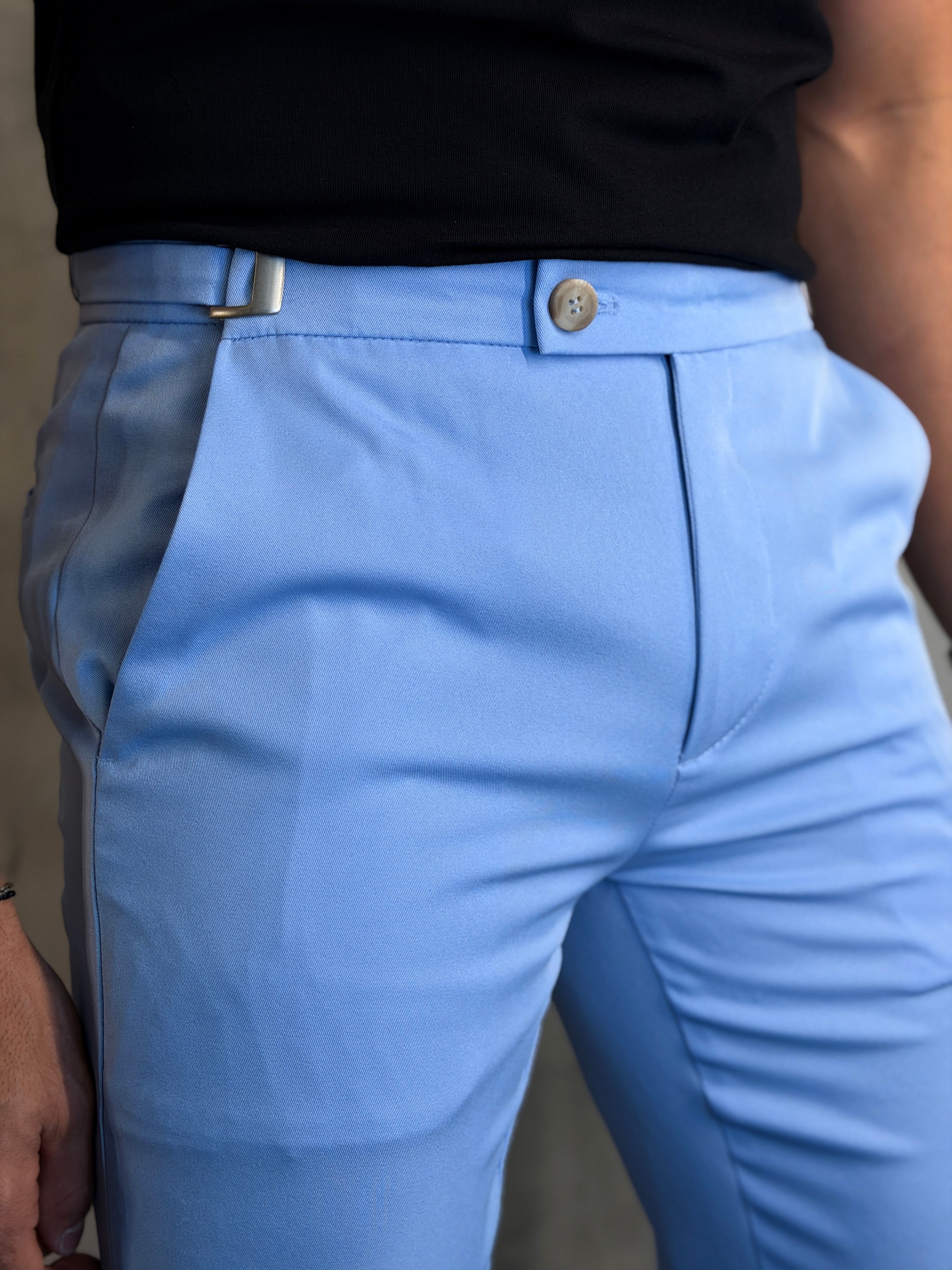 CALÇA ALF. VIENA AJUSTE CATRACA PONTO H AZUL BB