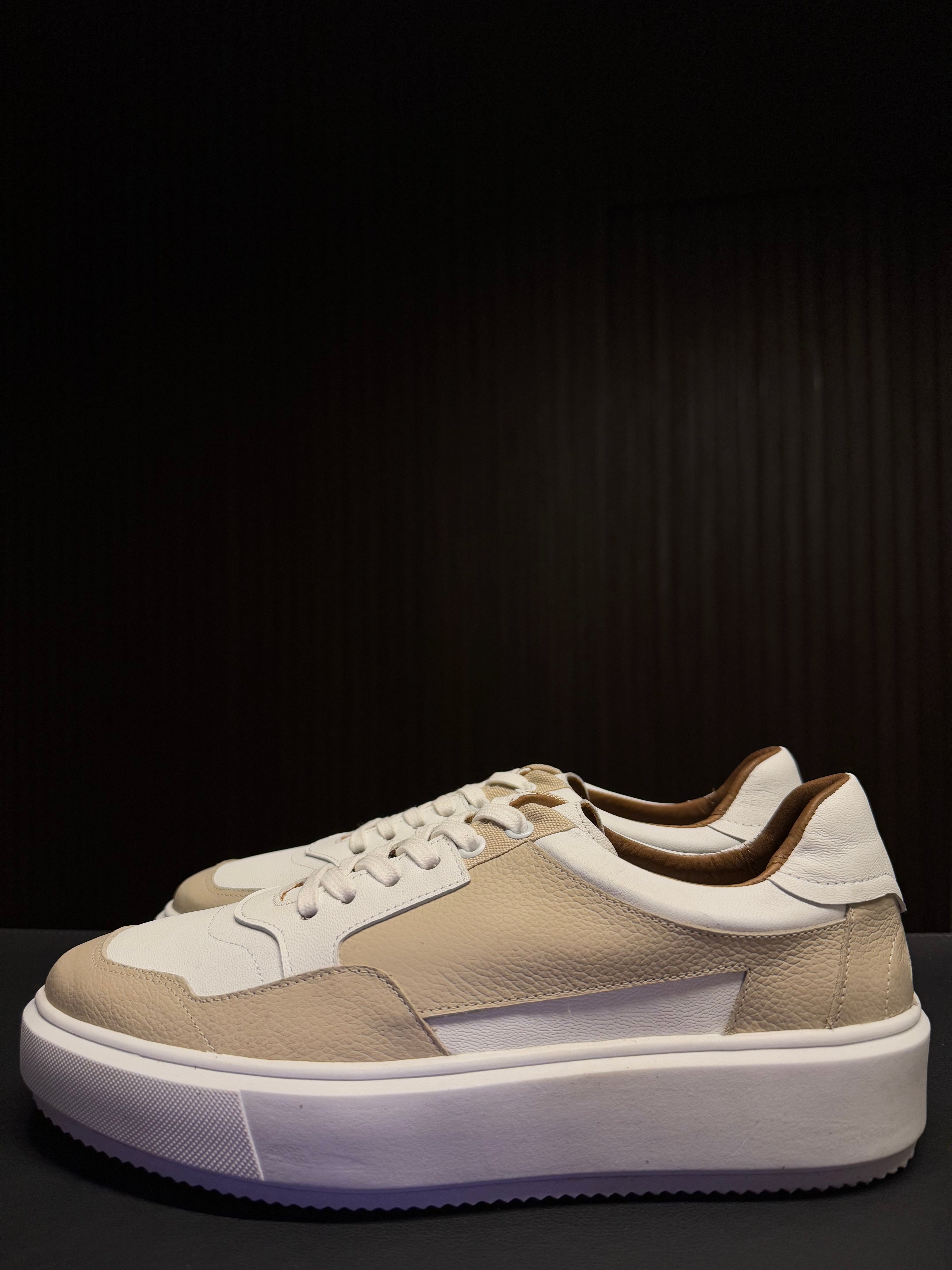 SNEAKER ORION PONTO H BRANCO/BEGE