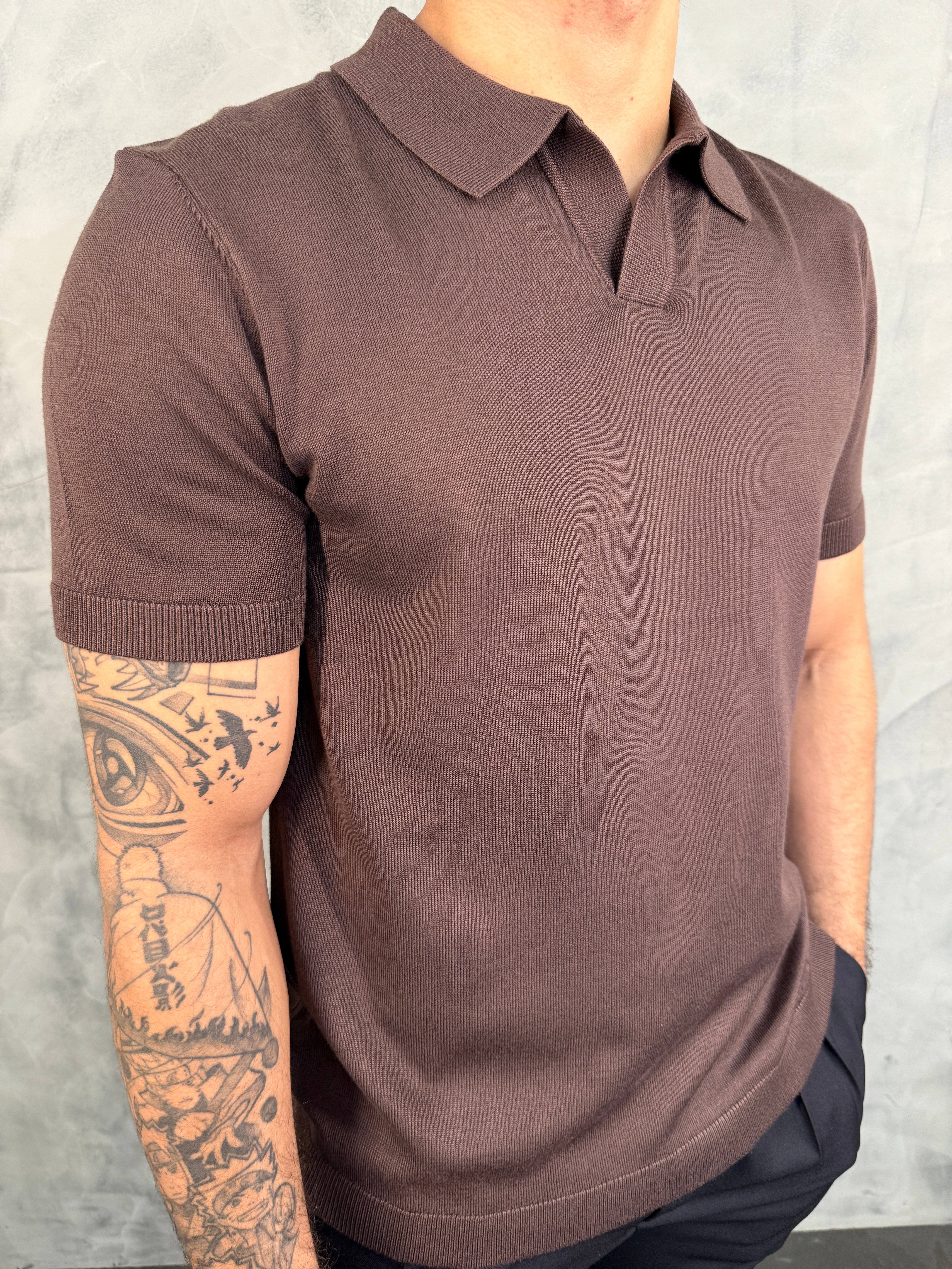 POLO TRICOT GOLA V PONTO H