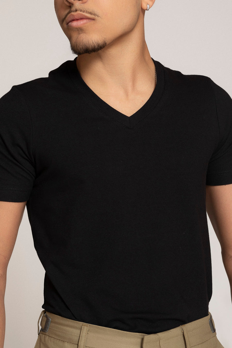 CAMISETA V SLIM FIT PONTO H