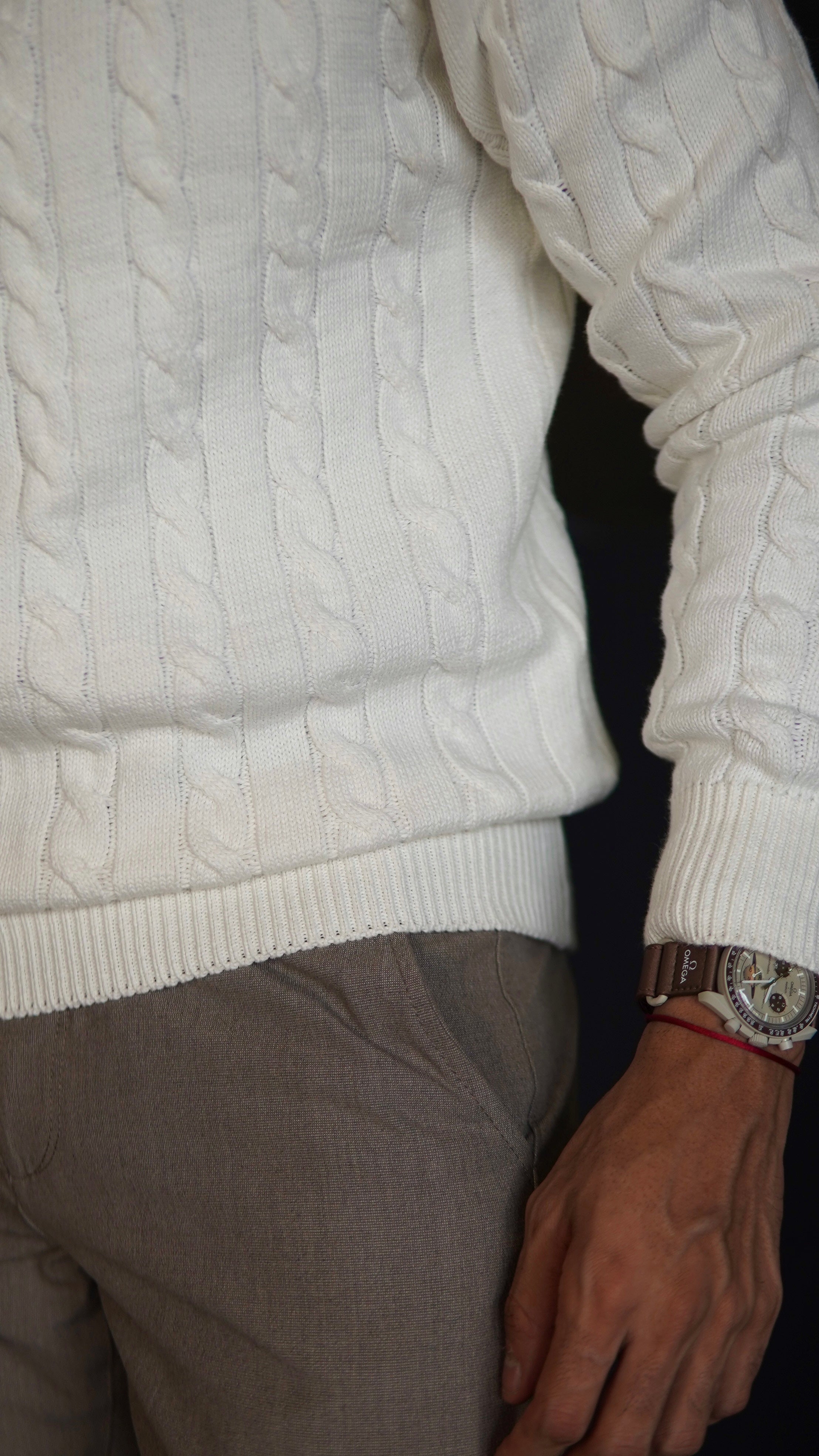 SUETER TRICOT COTTON ANKOR OFF WHITE