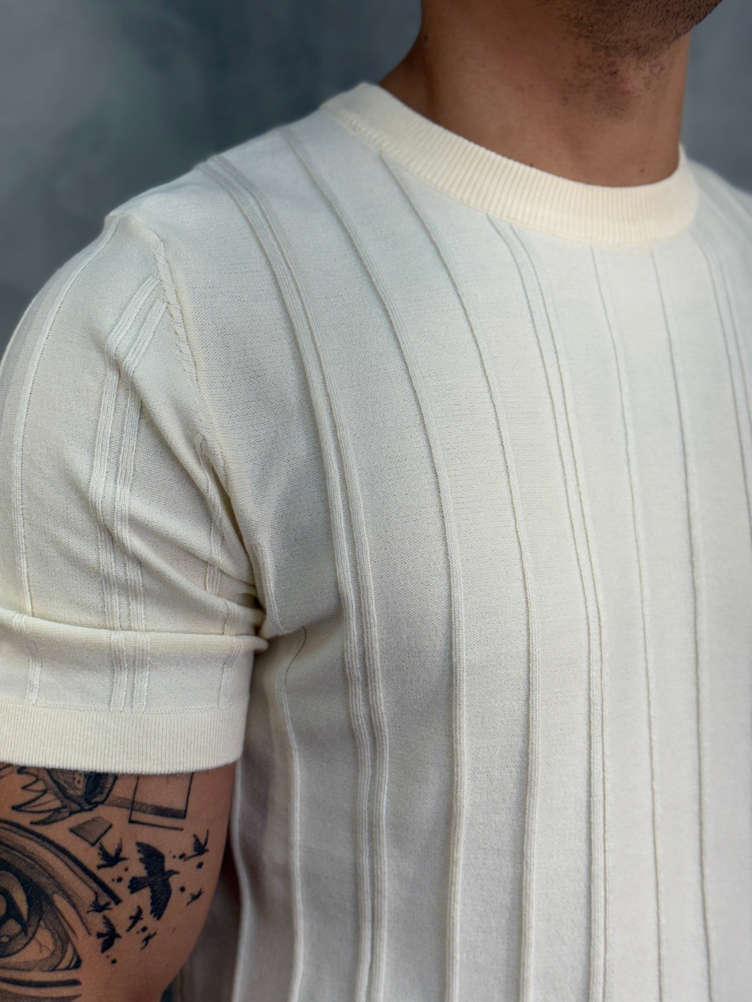 CAMISETA TRICOT TEXTURA CANELADA PONTO H