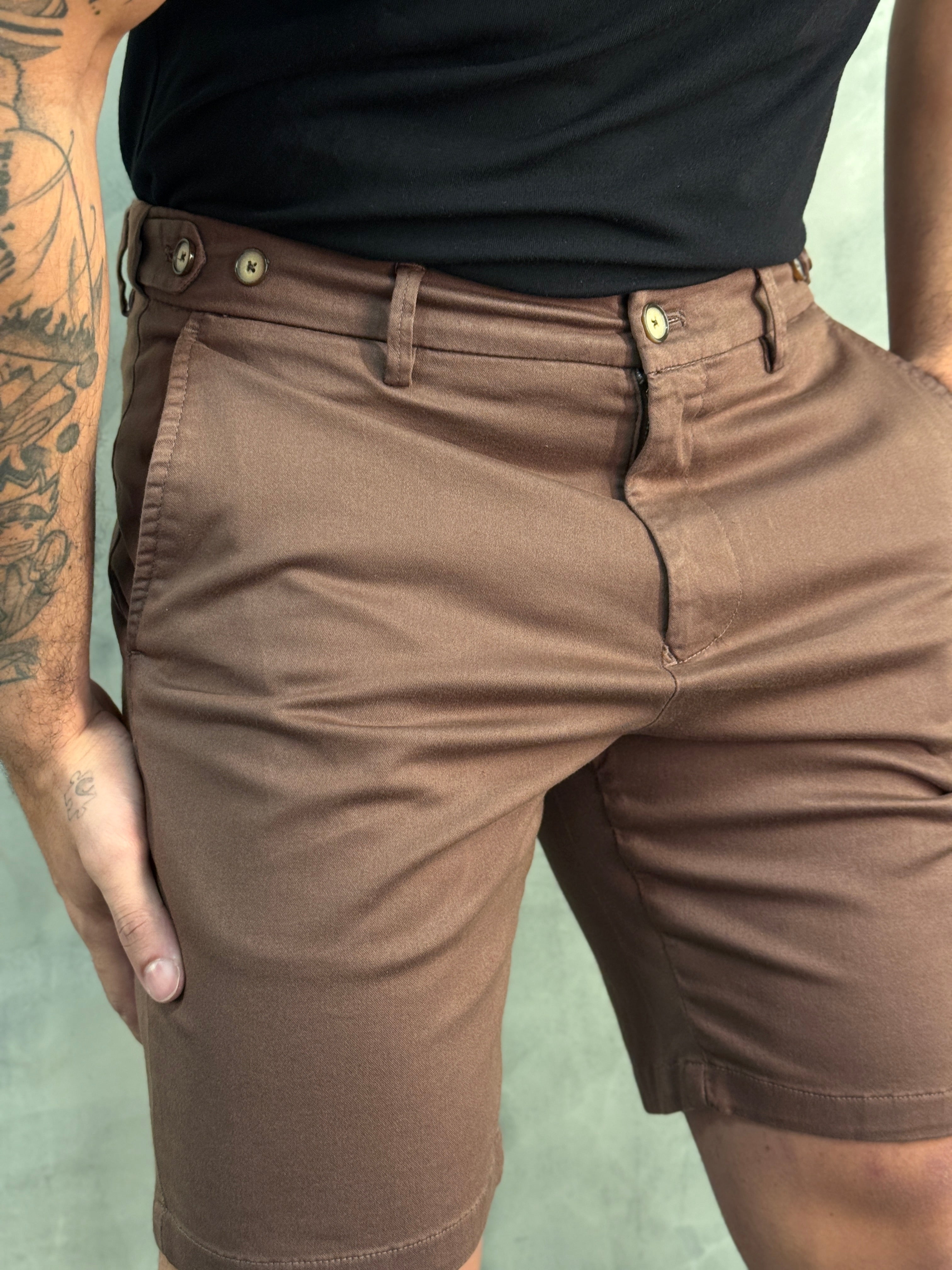 BERMUDA CASUAL-DAY ALF. STRETCH C/ AJUSTE ELASTICO CINTURA PONTO H