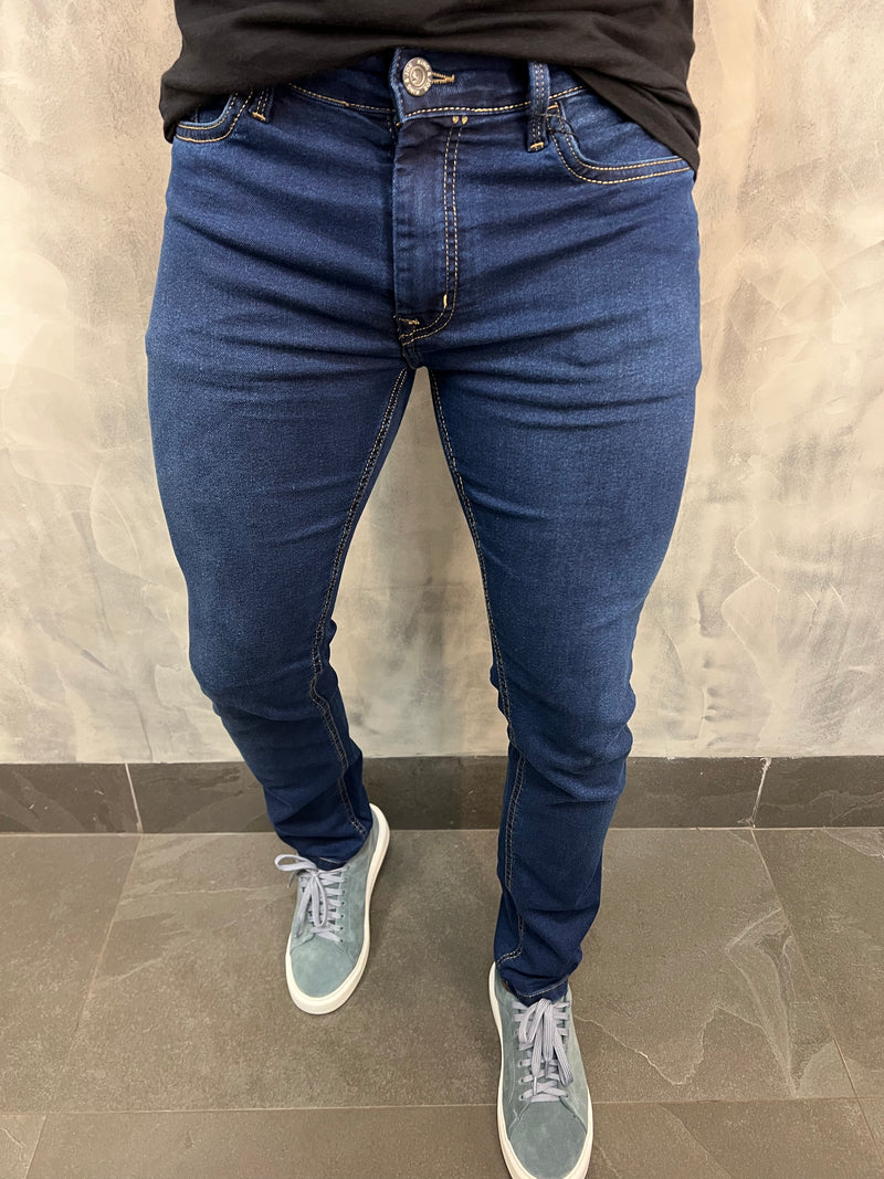 CALÇA JEANS SLIM KINGEJOE BLUE BLACK