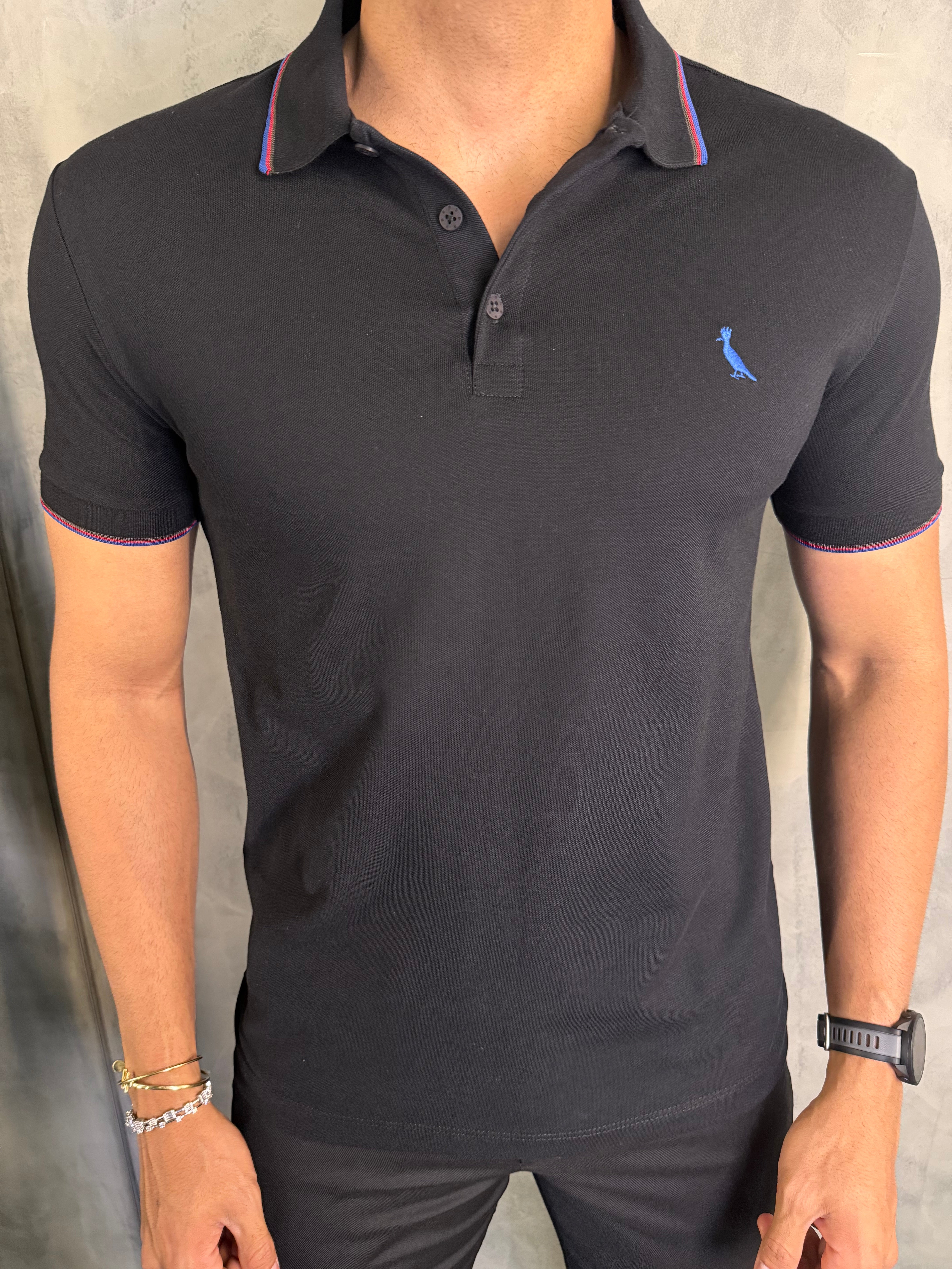 POLO ENXUTO NOVO FRISO RESERVA PRETO