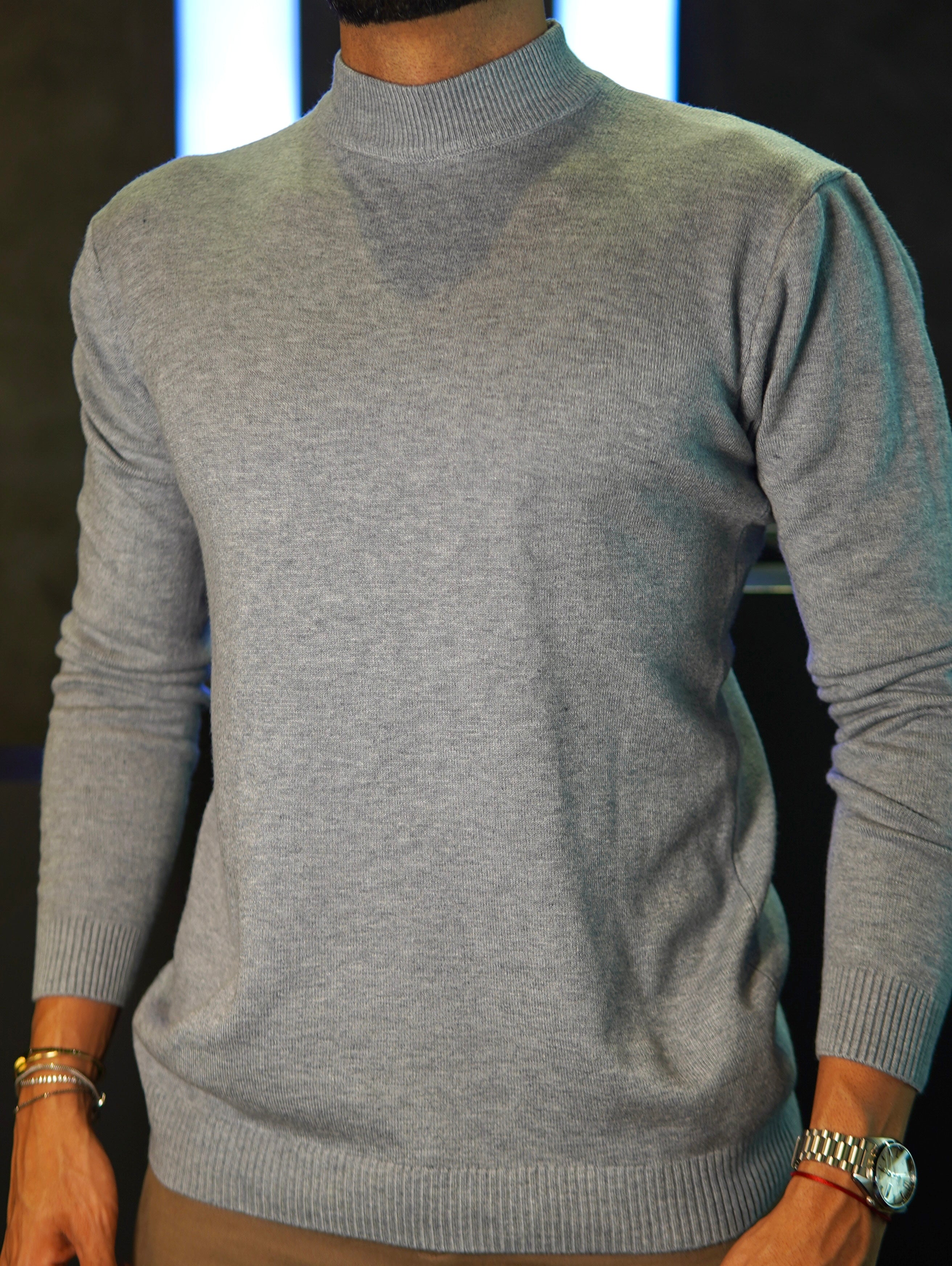 SUETER TRICOT GOLA ALTA PONTO H