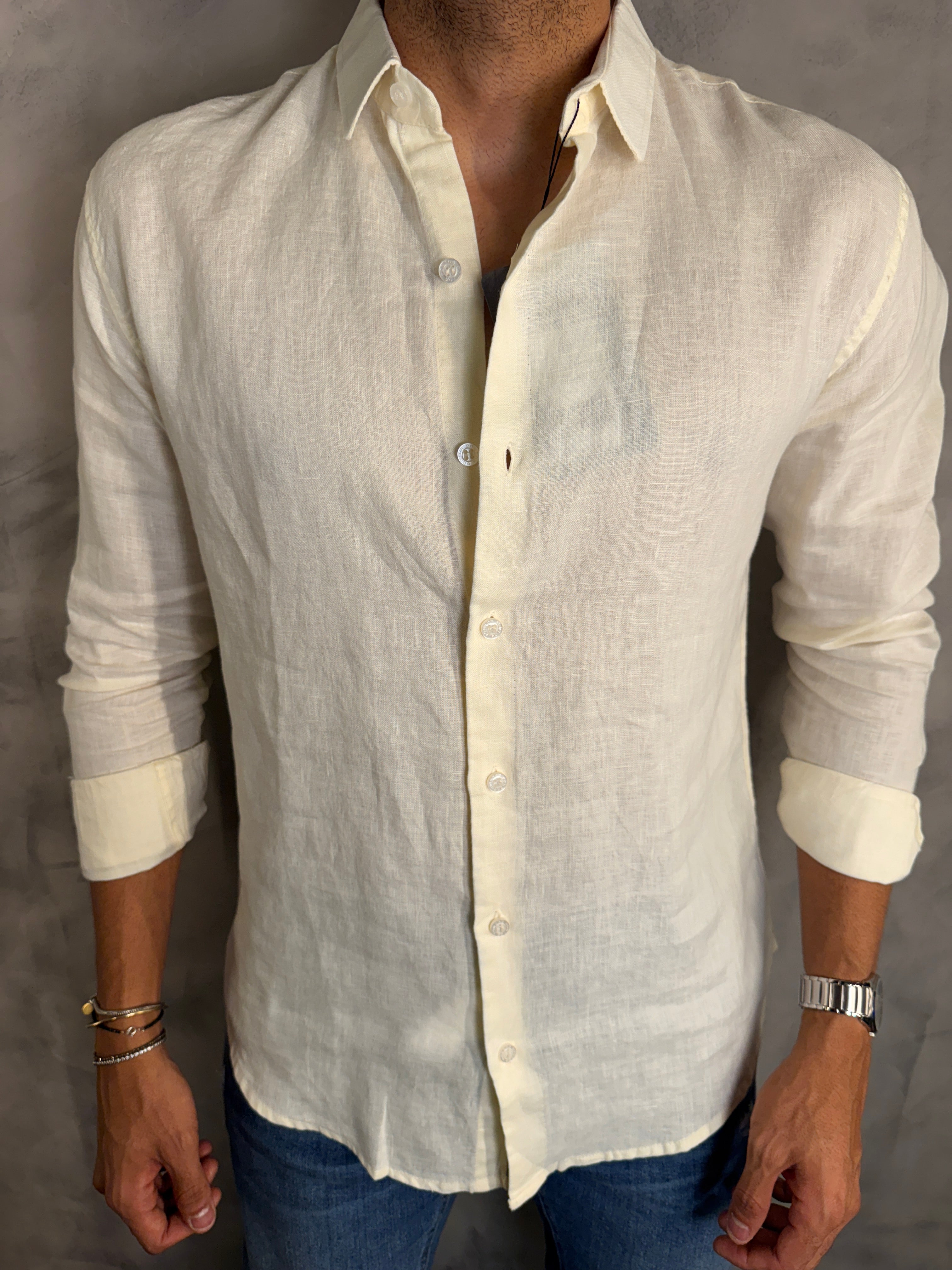 CAMISA M/L OASIS PURO LINHO PONTO H