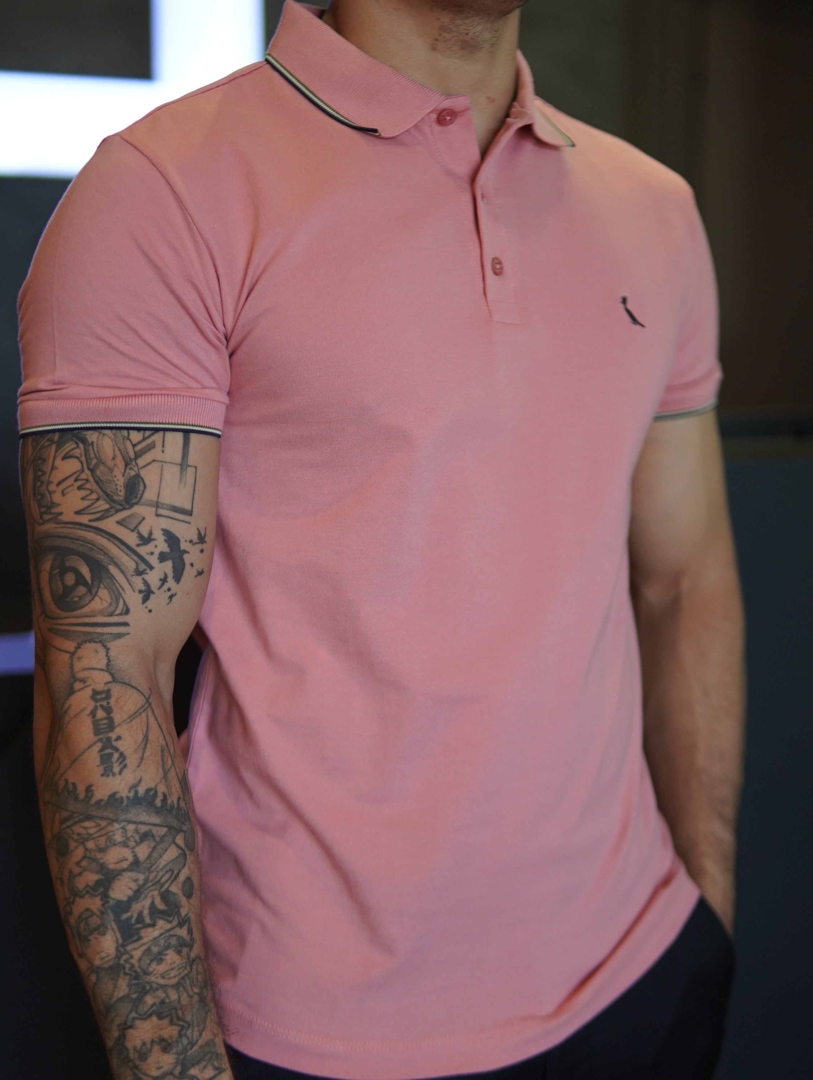 POLO ENXUTO NOVO FRISO RESERVA GOIABA
