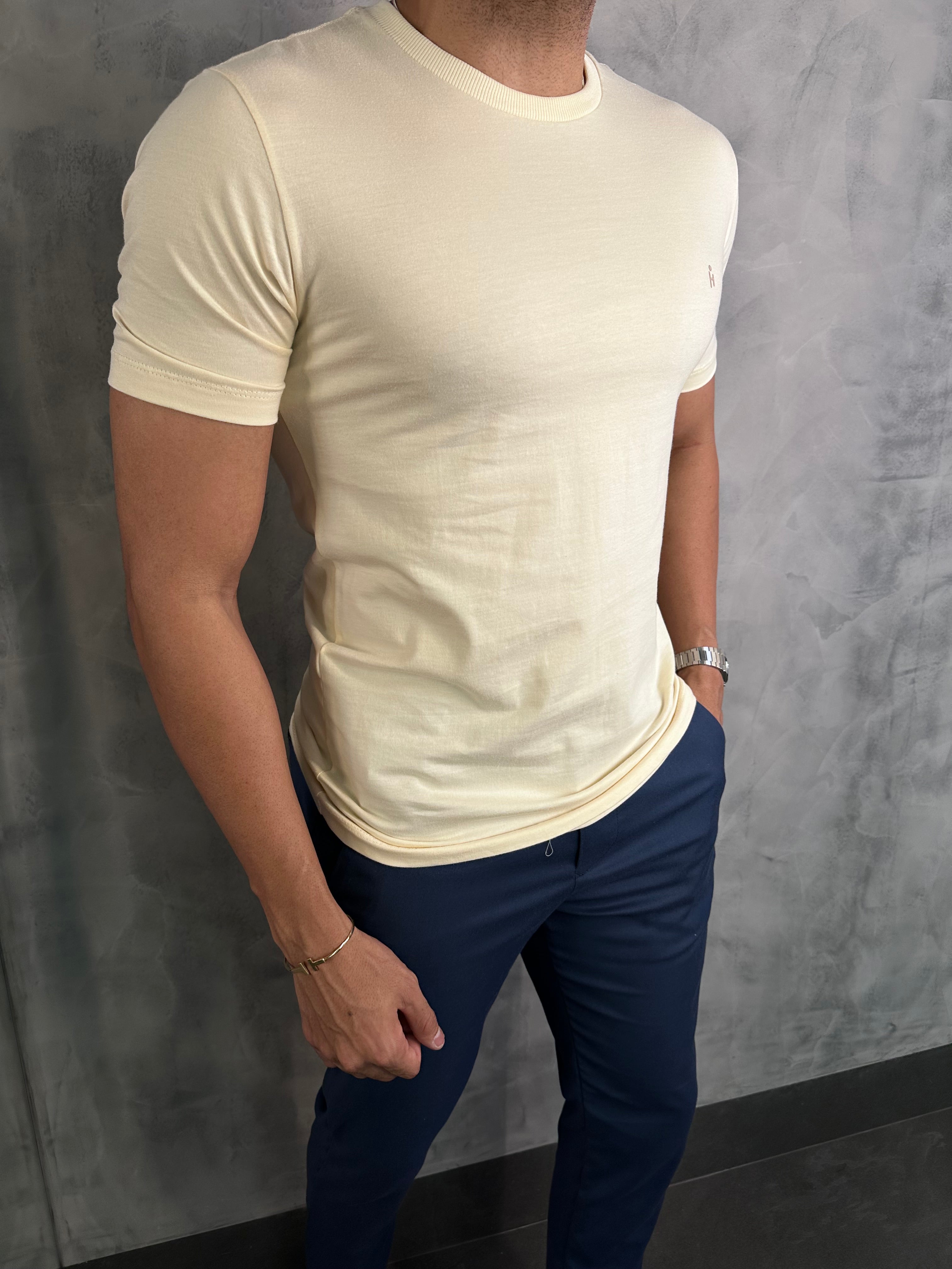 CAMISETA BÁSICA PONTO H OFF WHITE