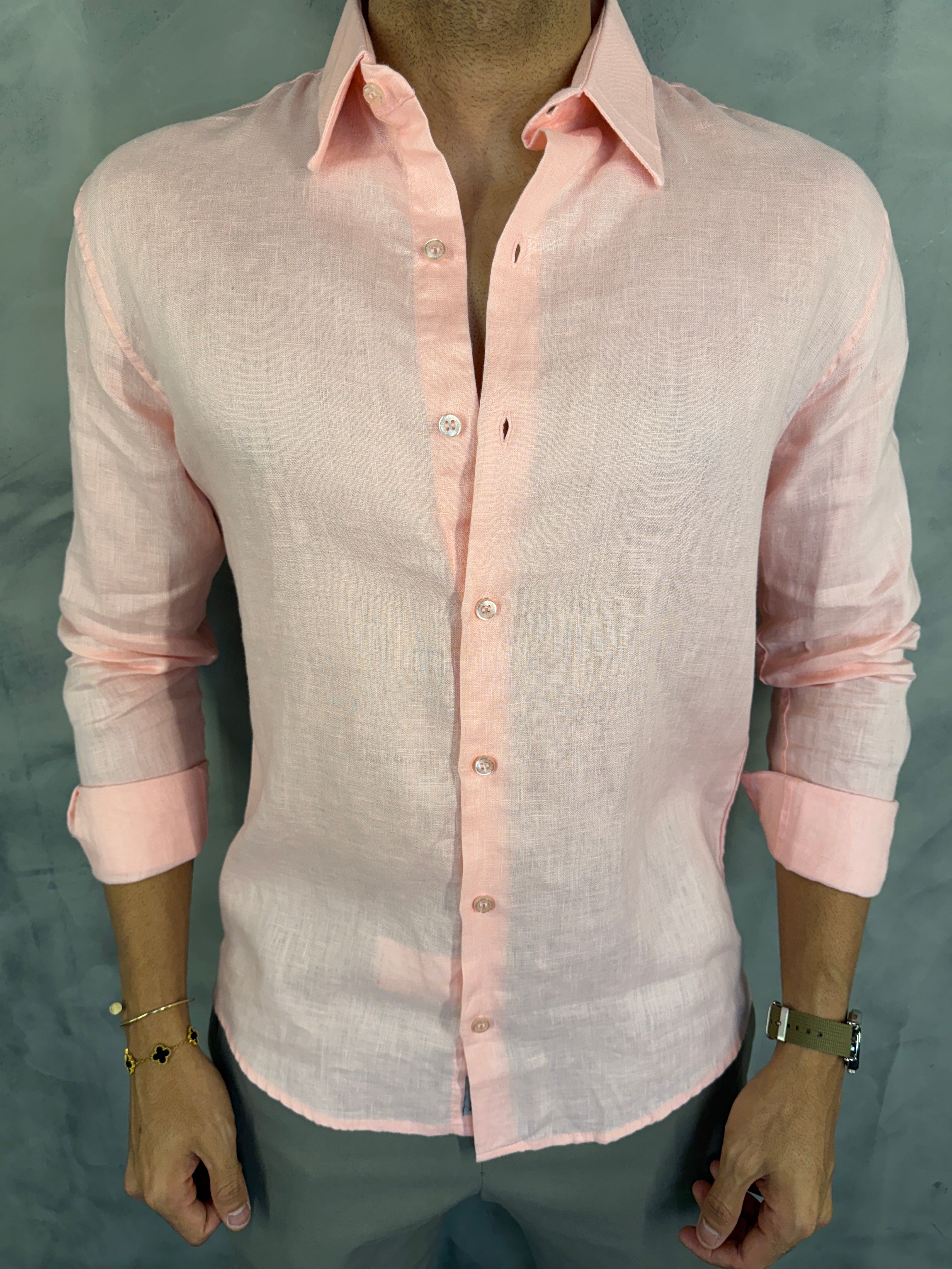 CAMISA M/L OASIS PURO LINHO PONTO H