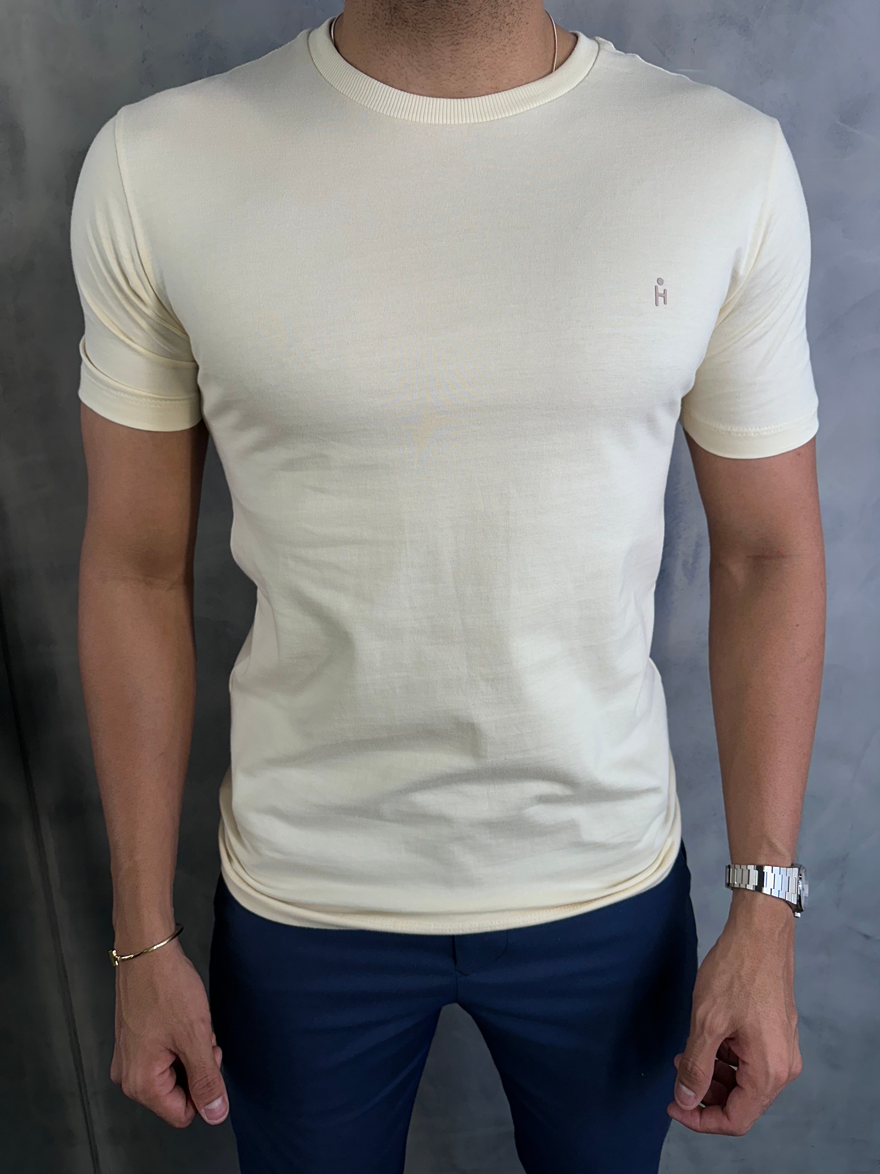 CAMISETA BÁSICA PONTO H OFF WHITE