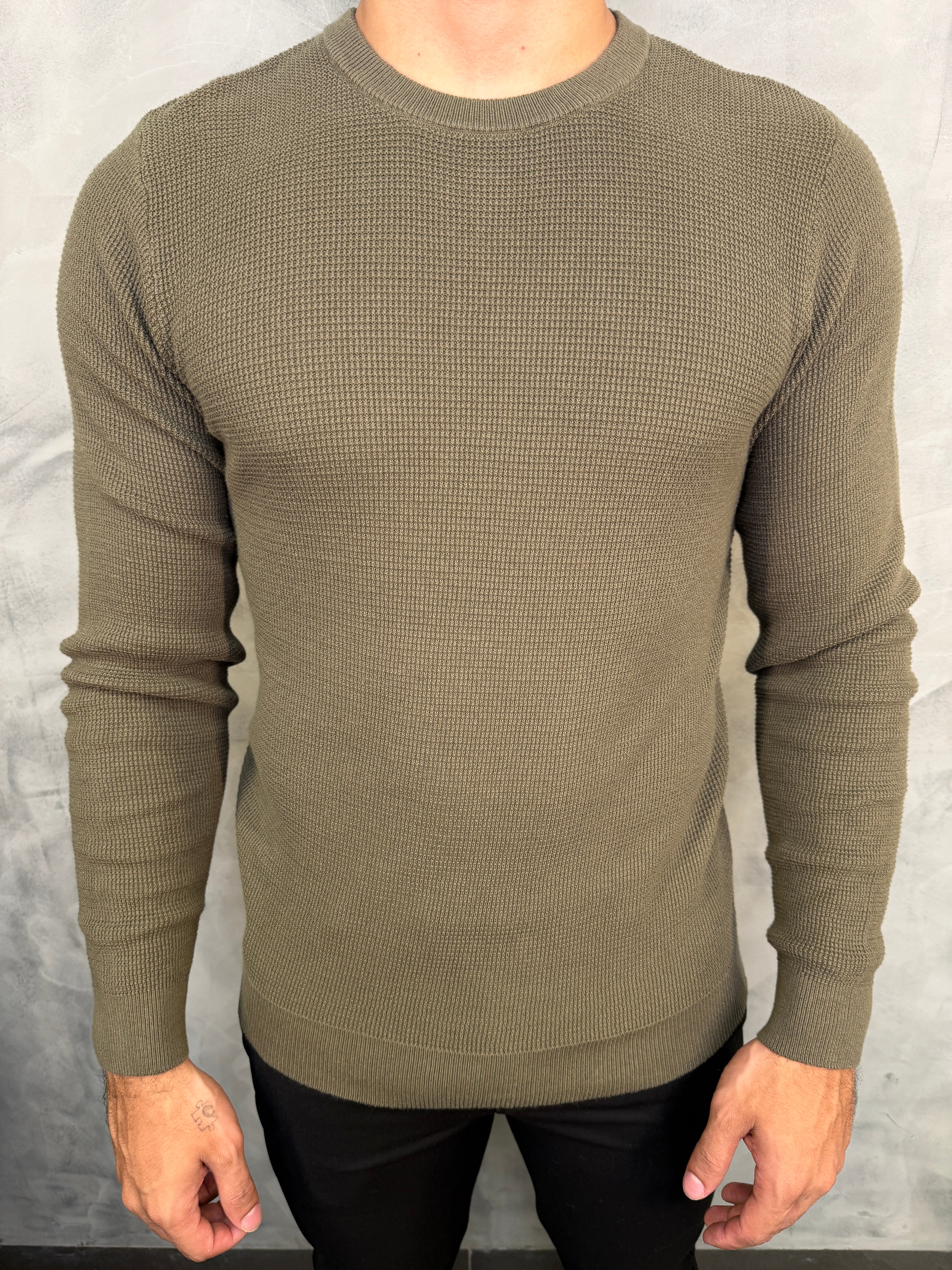 SUETER TRICOT JACQUARD PONTO H