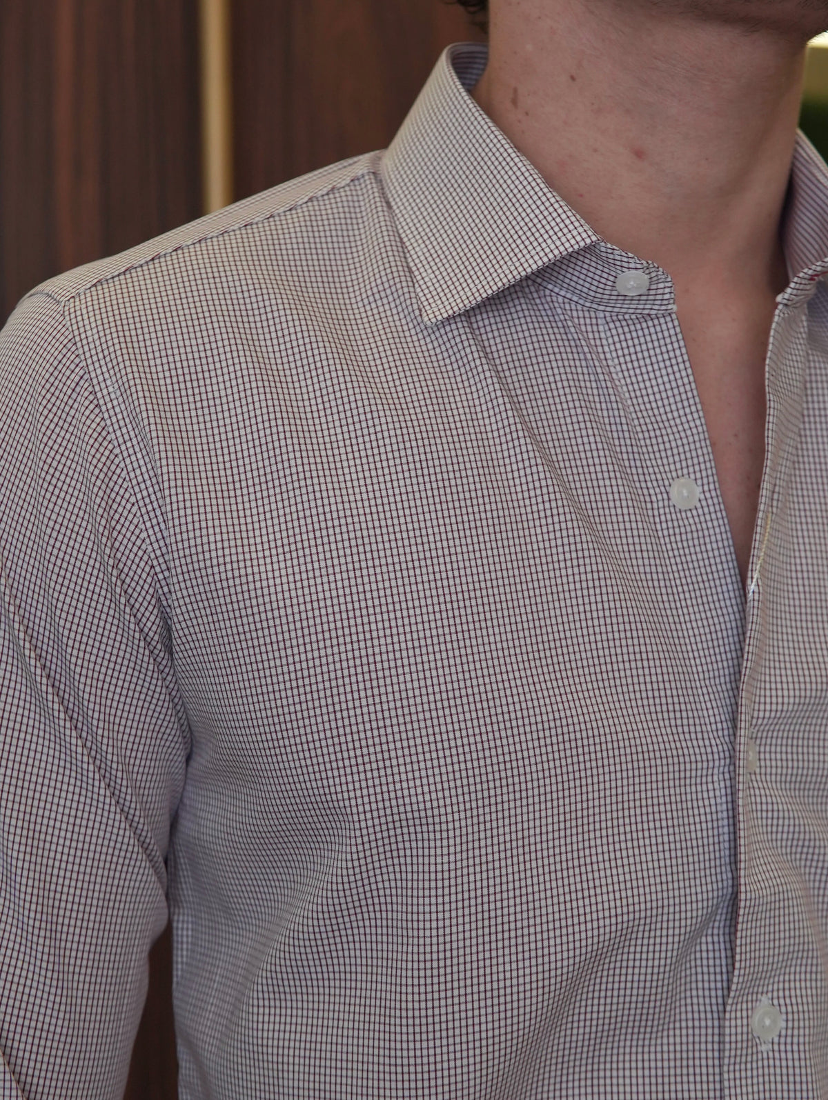 CAMISA M/L ALGODÃO EGÍPCIO ARMIATHO XADREZ VINHO