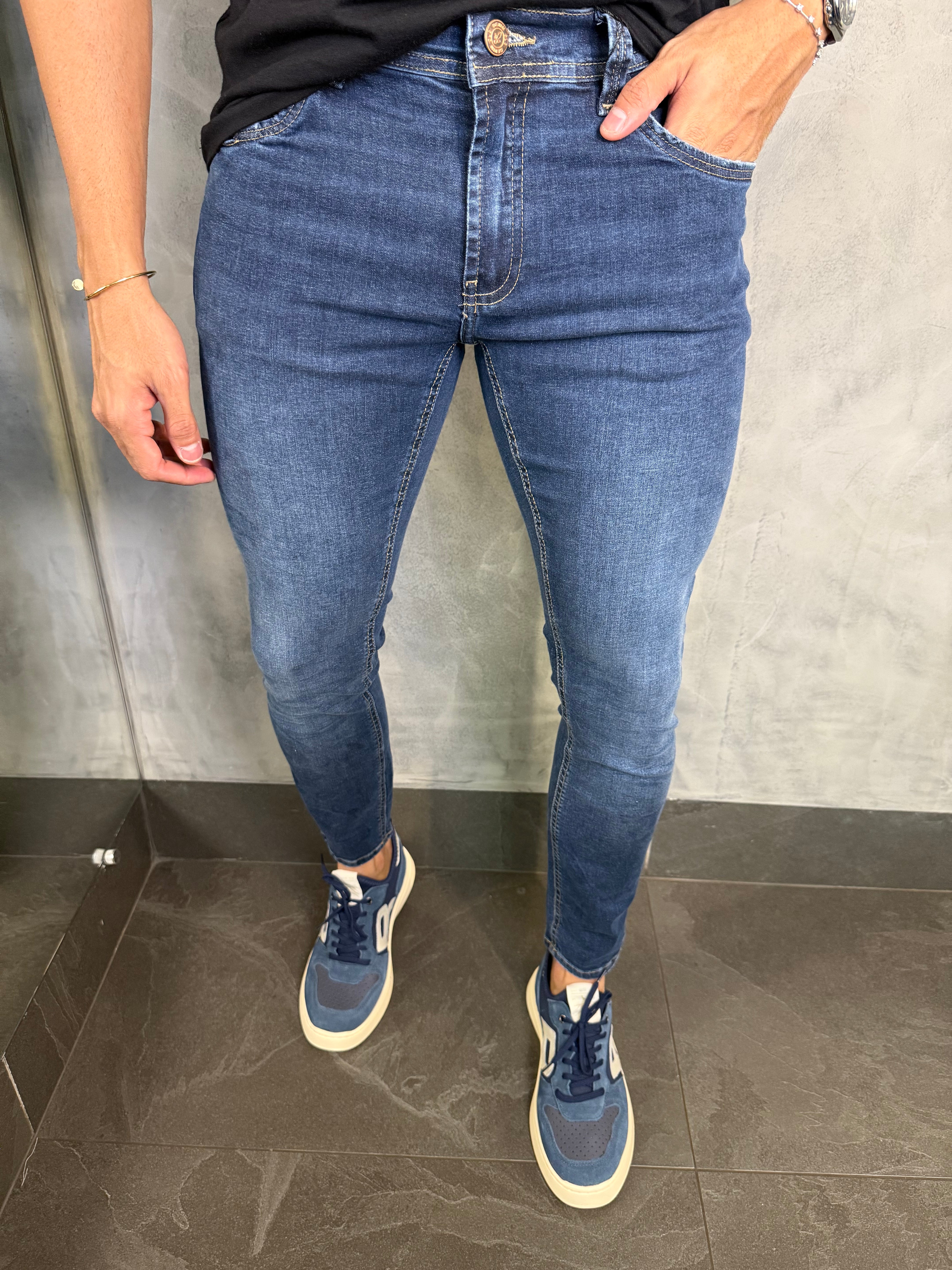 CALÇA JEANS SKINNY CROPPED SW DLZ AZUL ESCURO