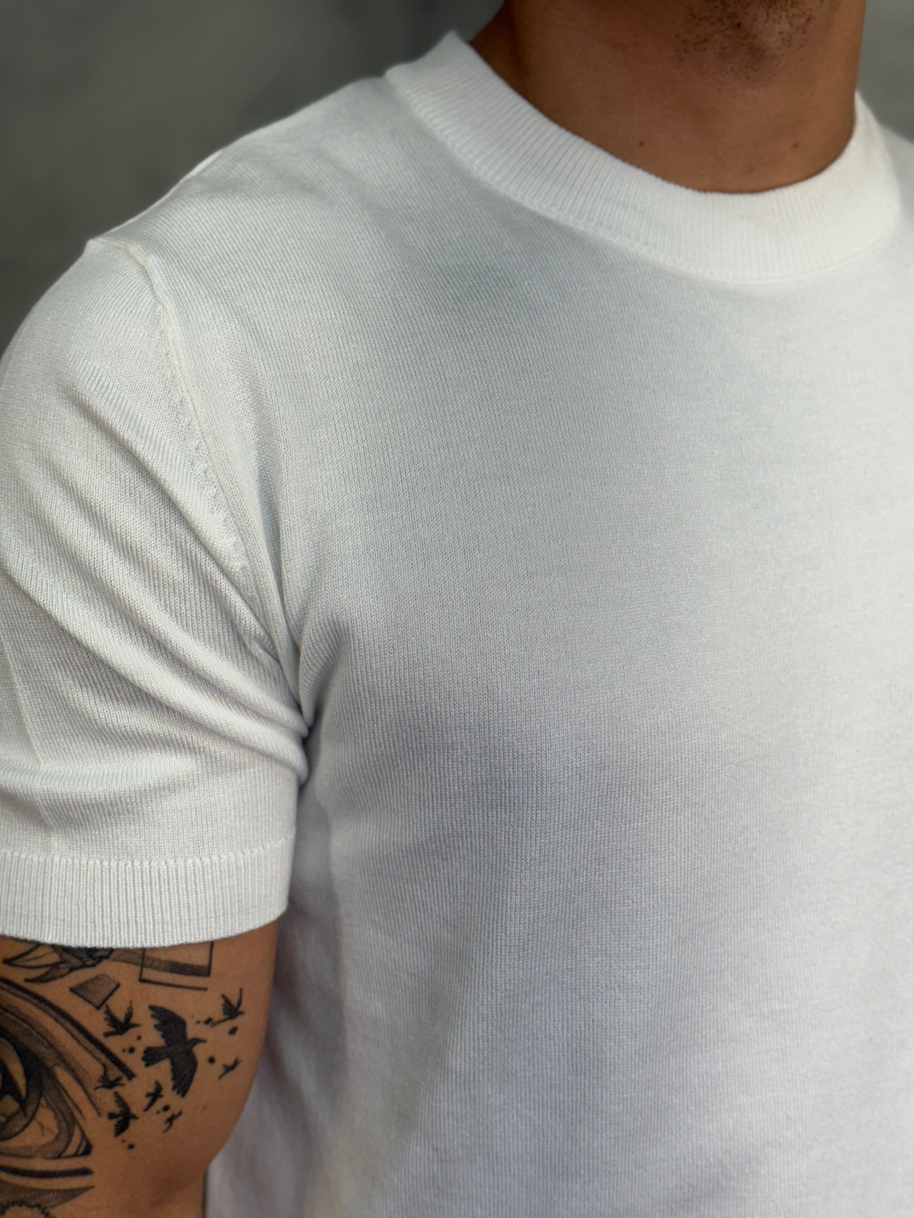 CAMISETA GOLA ALTA TRICOT PONTO H