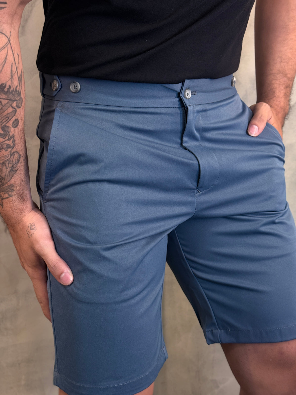 BERMUDA CASUAL-DAY STRETCH MECANICO AJUSTE COS C/ ELASTICO PONTO H
