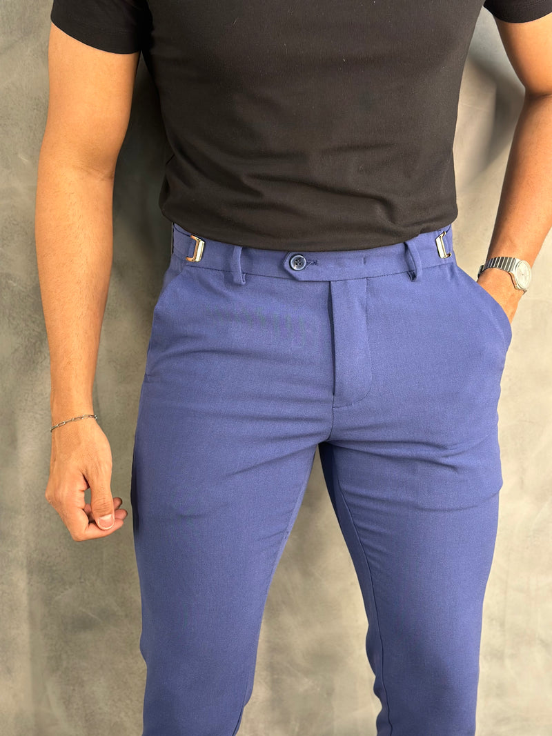 CALÇA ALF ATENAS AJUSTE FIVELA PONTO H AZUL ROYAL