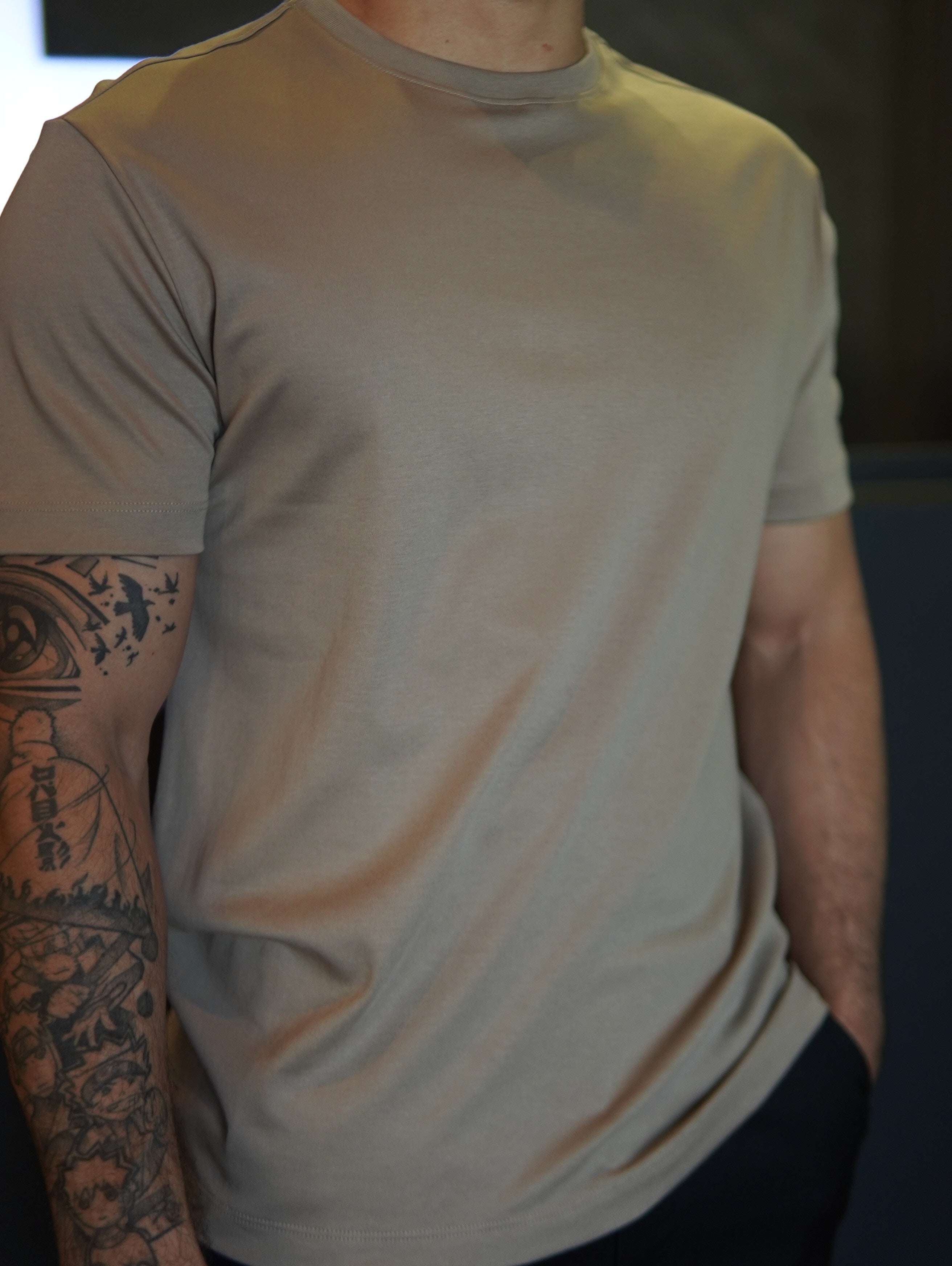 CAMISETA PIMA CALVIN KLEIN CAQUI
