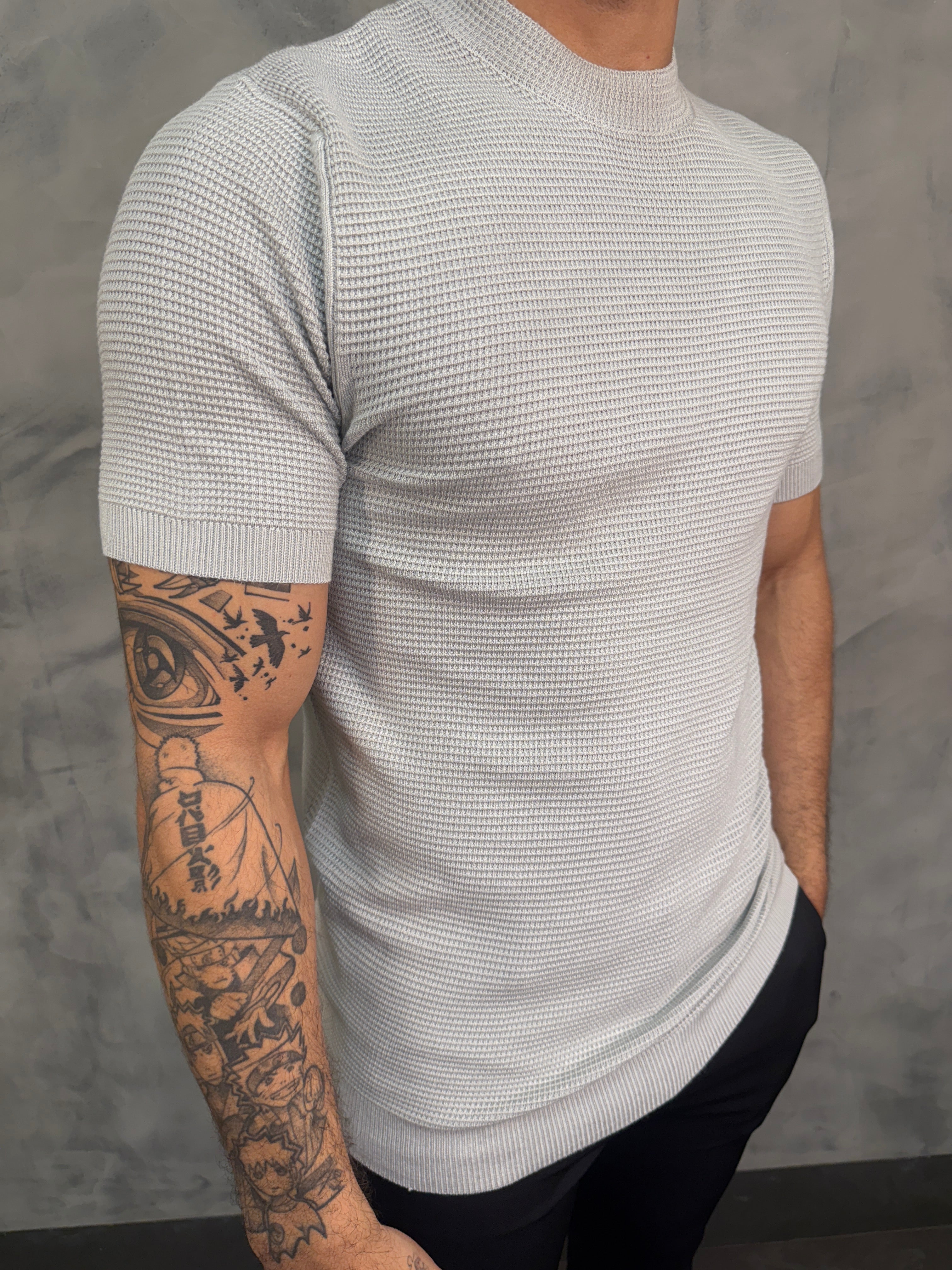 CAMISETA TRICOT WAFER PONTO H